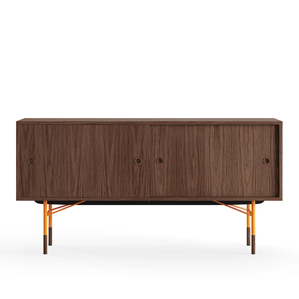 Sideboard utan lådor Walnut Veneer