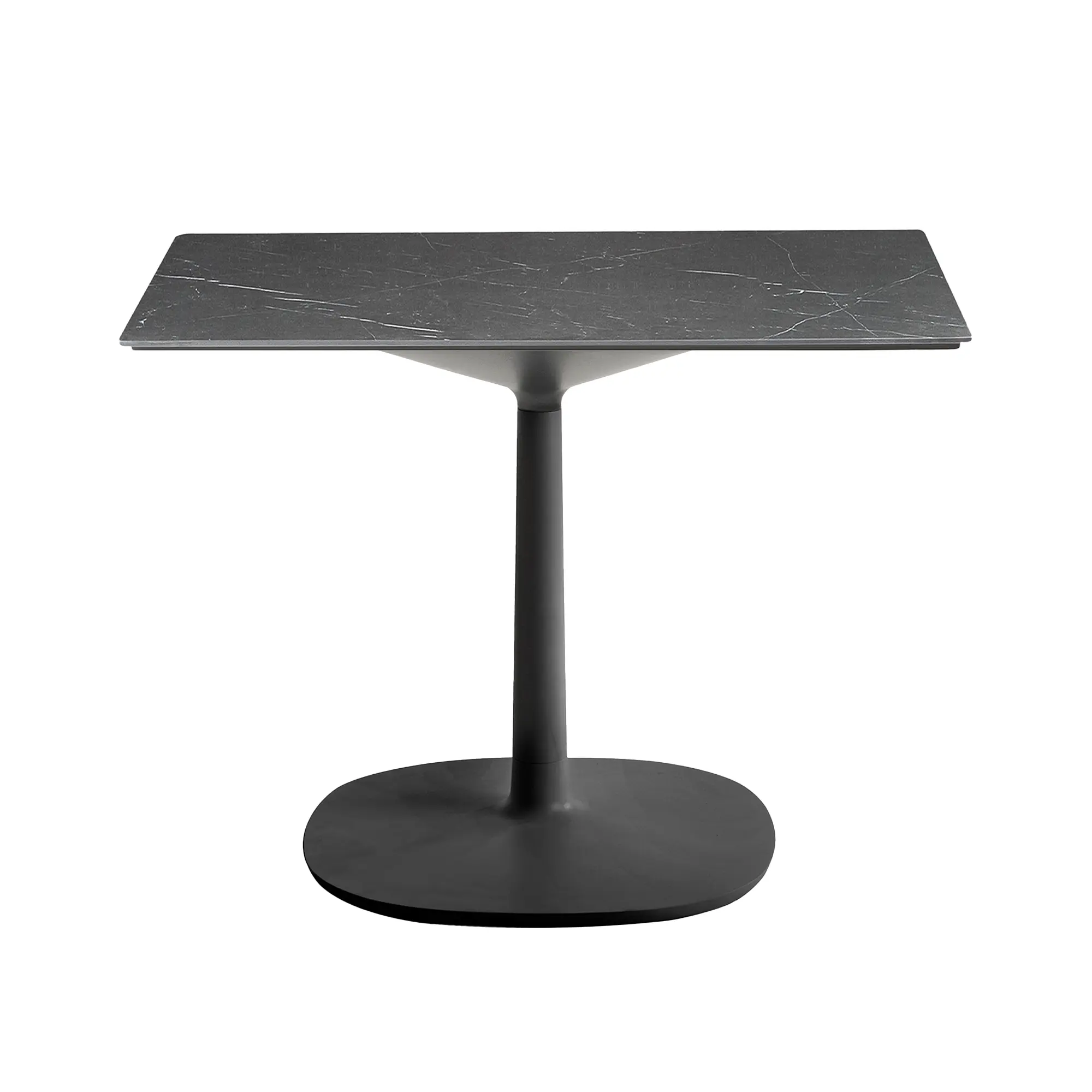 Multiplo 4075 kvadratiskt bord 99x99cm med stor kvadratisk bas R25cm