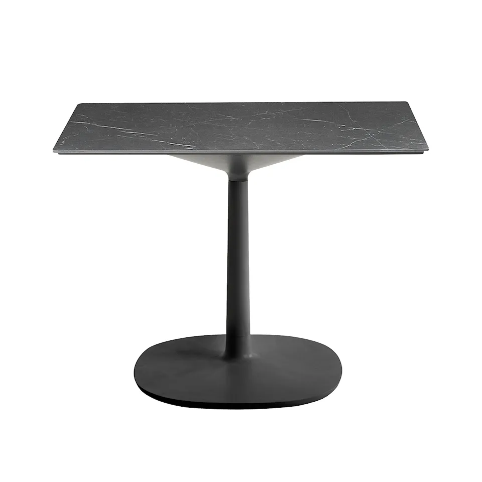 Multiplo 4075 kvadratiskt bord 99x99cm med stor kvadratisk bas R25cm