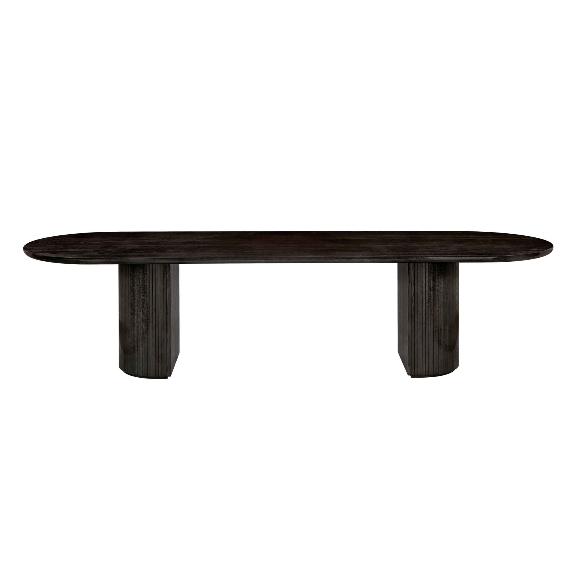 Gubi - Moon, Längd: 300 cm - Matbord - Space Copenhagen - Svart - Trä