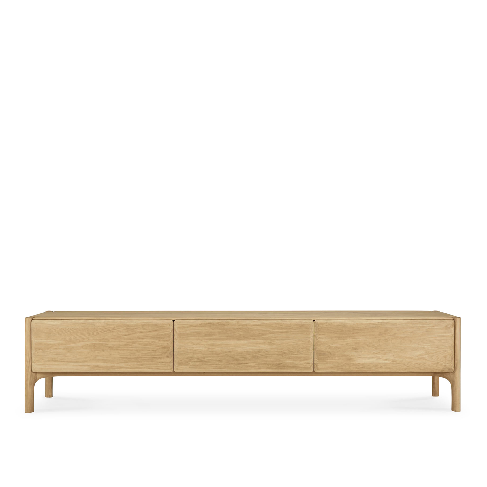 Ethnicraft - PI TV Cupboard - Oak - 1 Flip-Down Door - 2 Drawers - TV-bänkar - Träfärgad - Trä | Möbler - Förvaring Och Hyllor - Tv-bänkar | Möbelexperten