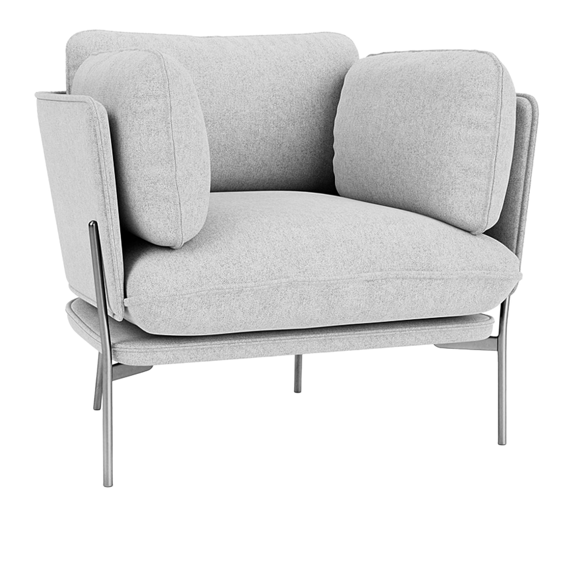 &Tradition - Cloud LN1 - Chrome - Fabric cat.2 - Hallingdal 65 116 - Fåtöljer - Luca Nichetto - MDF/Metall