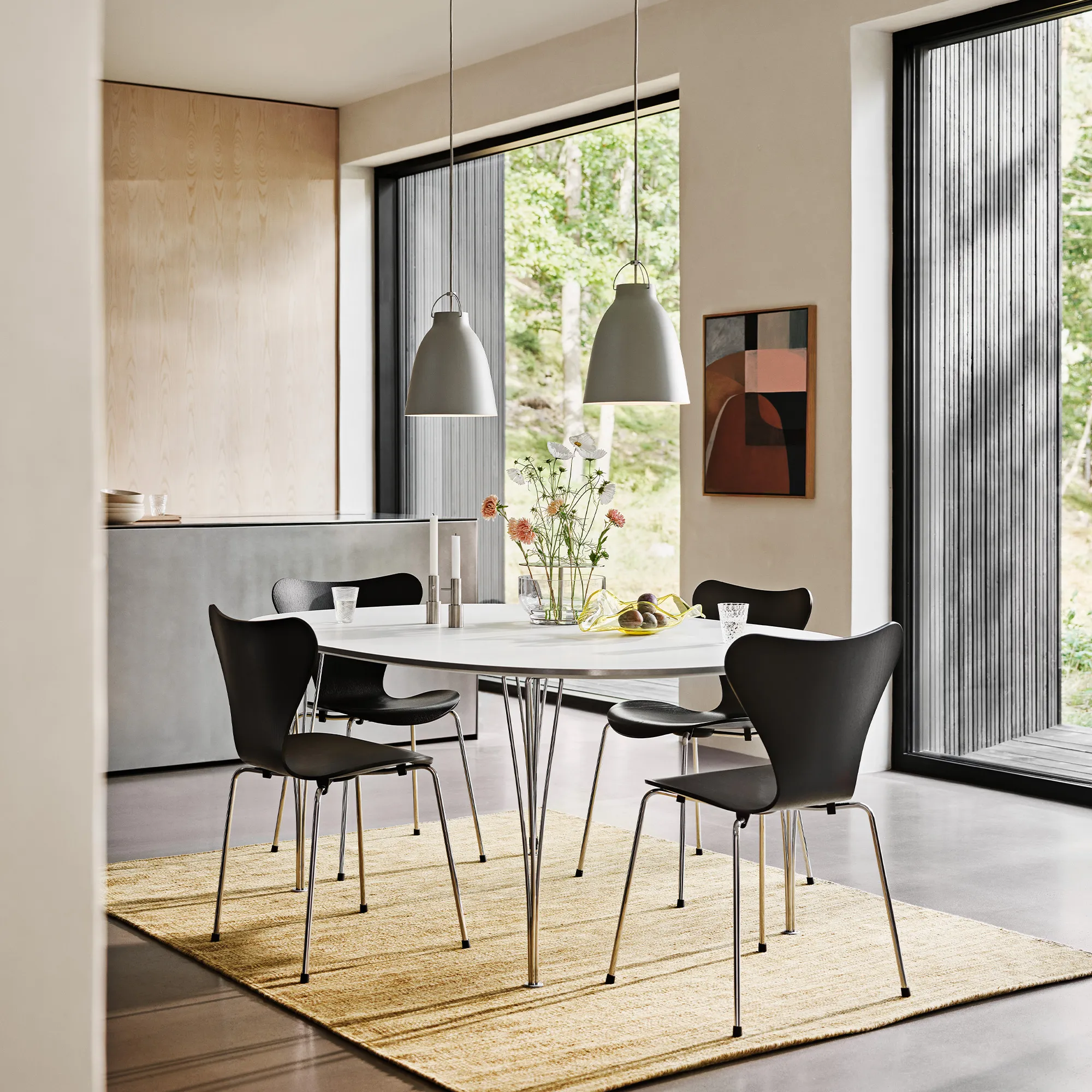 B620 Superellips utdragbart matbord 170–270 x 100 cm Chrome