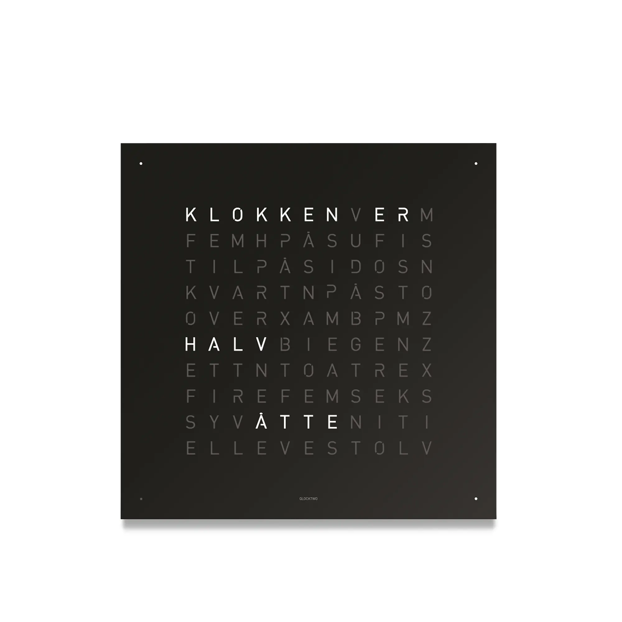 Qlocktwo Classic - Black Pepper