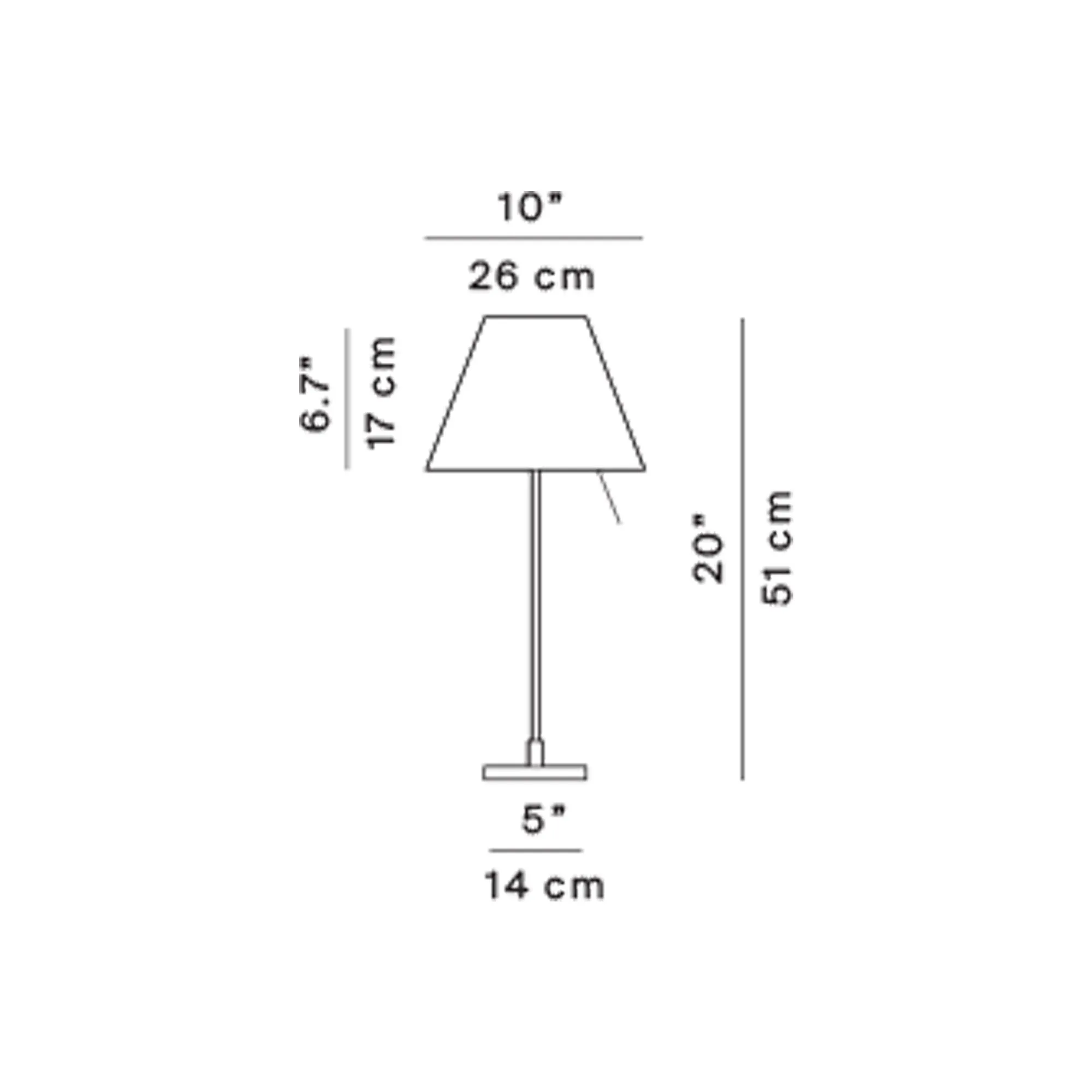 Costanzina Bordslampa - Aluminium/Vit