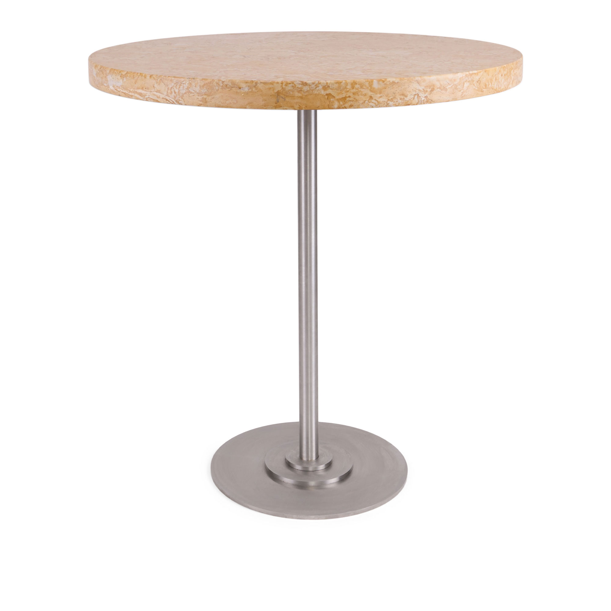 Frama - Table 57 matbord 70 cm rostfritt st&aring;l / yellow limestone - Matbord - Per Holland Bastrup - Gul - Metall/Sten