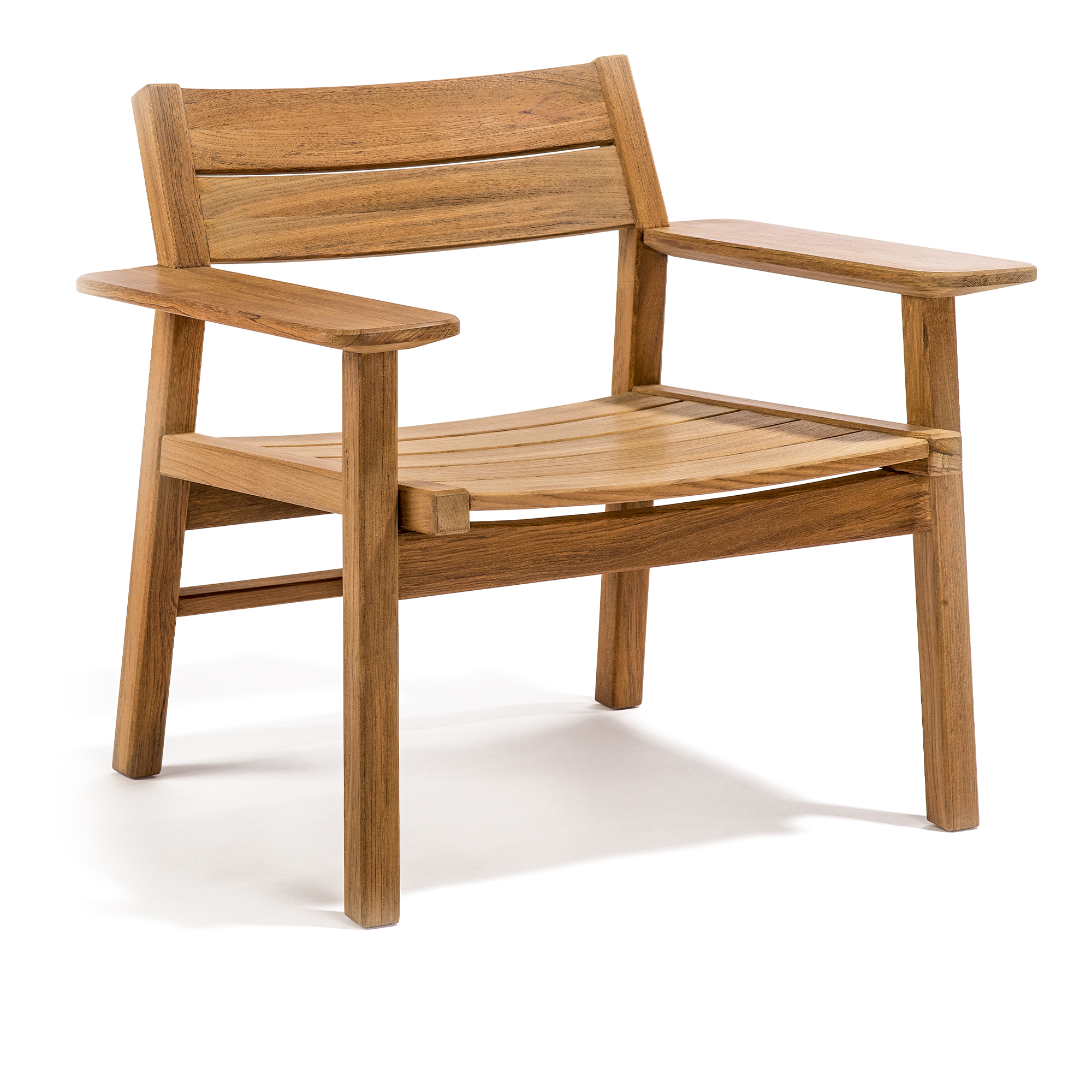 Skargaarden - Djurö Lounge Chair Teak - Fåtöljer utomhus - Matilda Lindblom - Träfärgad - Trä/Textilmaterial | Utemöbler - Loungemöbler - Fåtöljer Utomhus | Möbelexperten