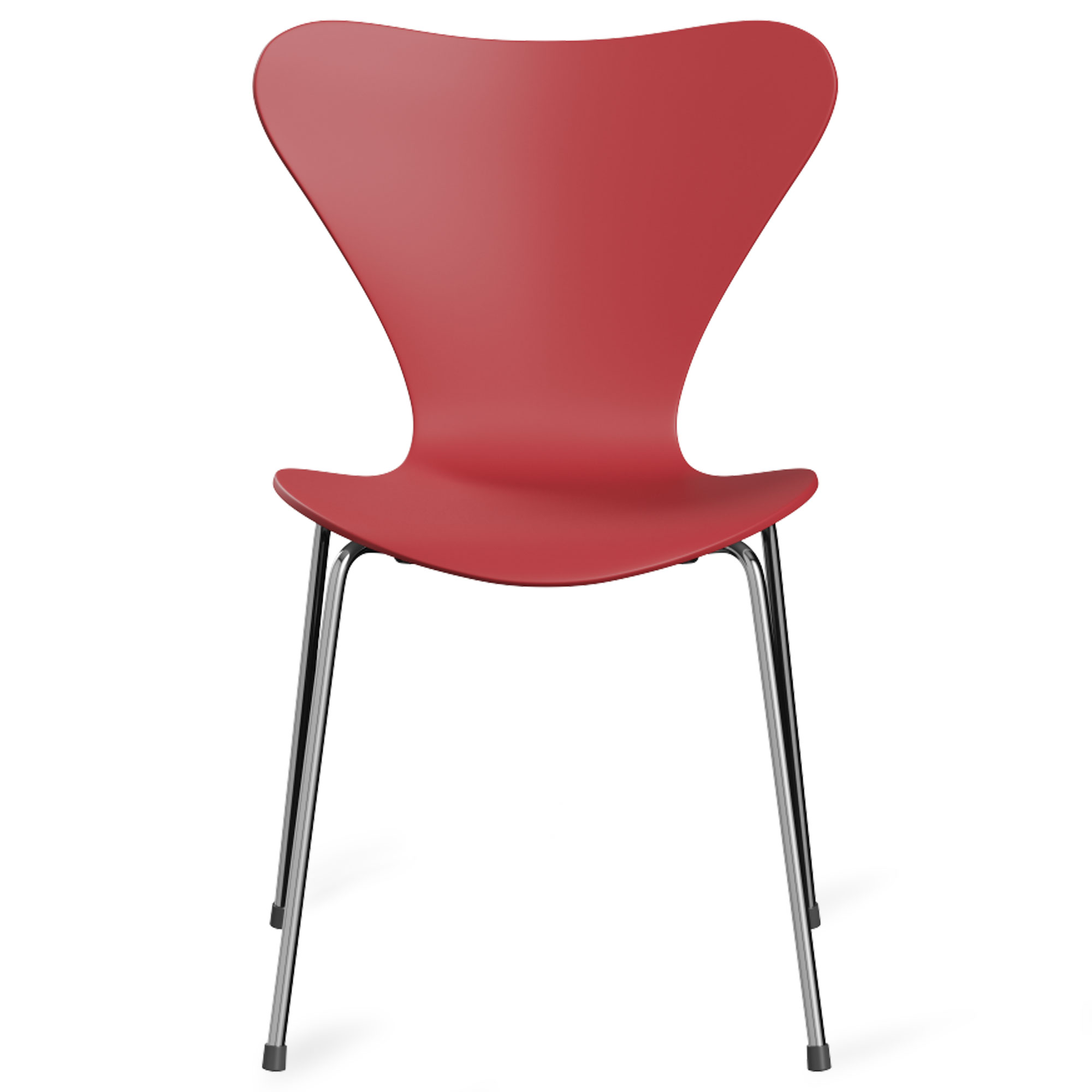 Fritz Hansen - Sjuan 3107 stol Panton 100 red - Matstolar - Arne Jacobsen - Röd - Trä | Möbler - Stolar Och Pallar - Matstolar | Möbelexperten