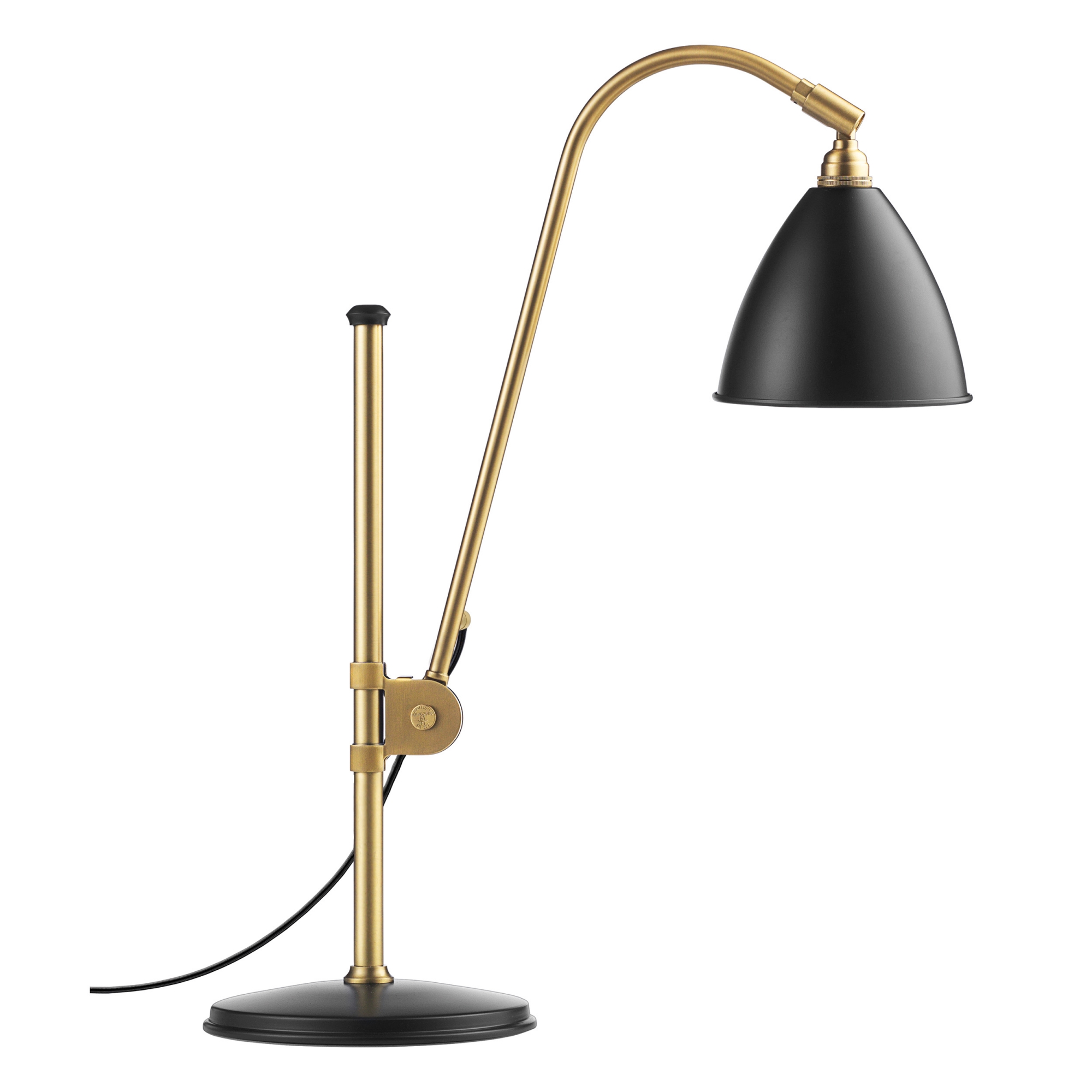 Gubi - Bestlite - BL1 Bordslampa, Mässingbas, Finish: Charcoal - Black - Bordslampor - Robert Dudley Best - Svart