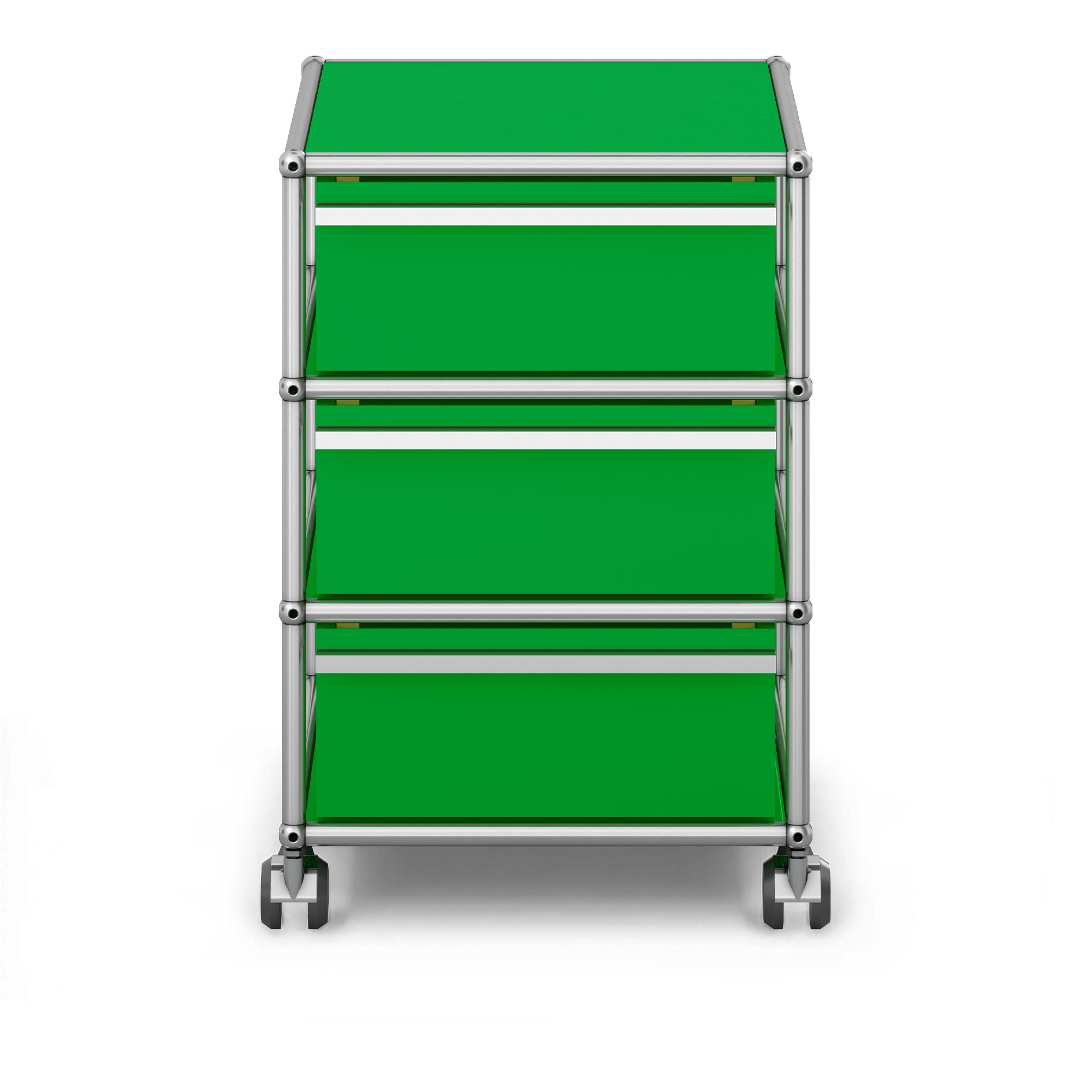 USM - USM Haller Mobile Pedestal M26 USM Green - Hurtsar - Fritz Haller & Paul Schärer - Grön | Möbler - Förvaring Och Hyllor - Hurtsar | Möbelexperten