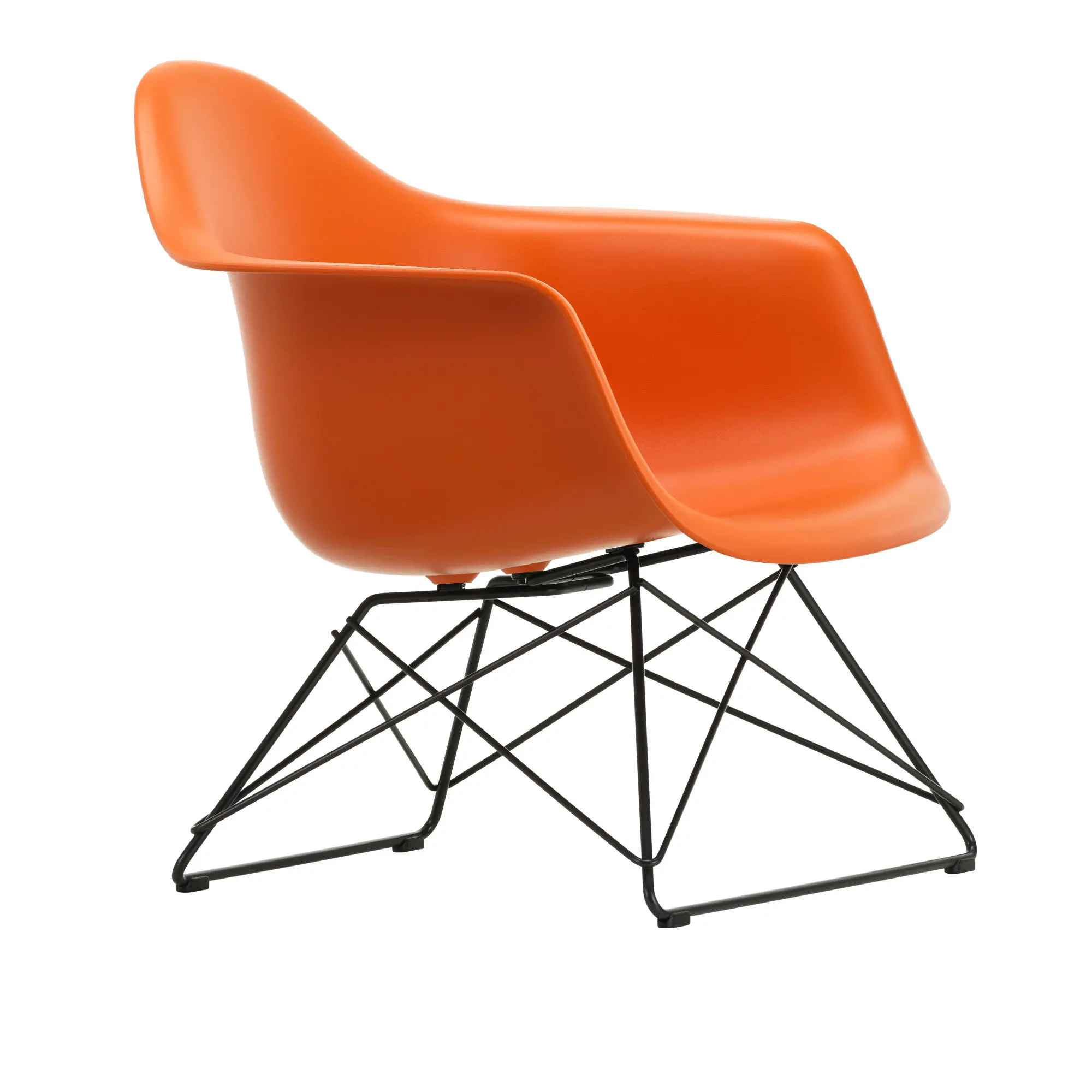 Eames RE Plastic Armchair LAR fåtölj Basic Dark