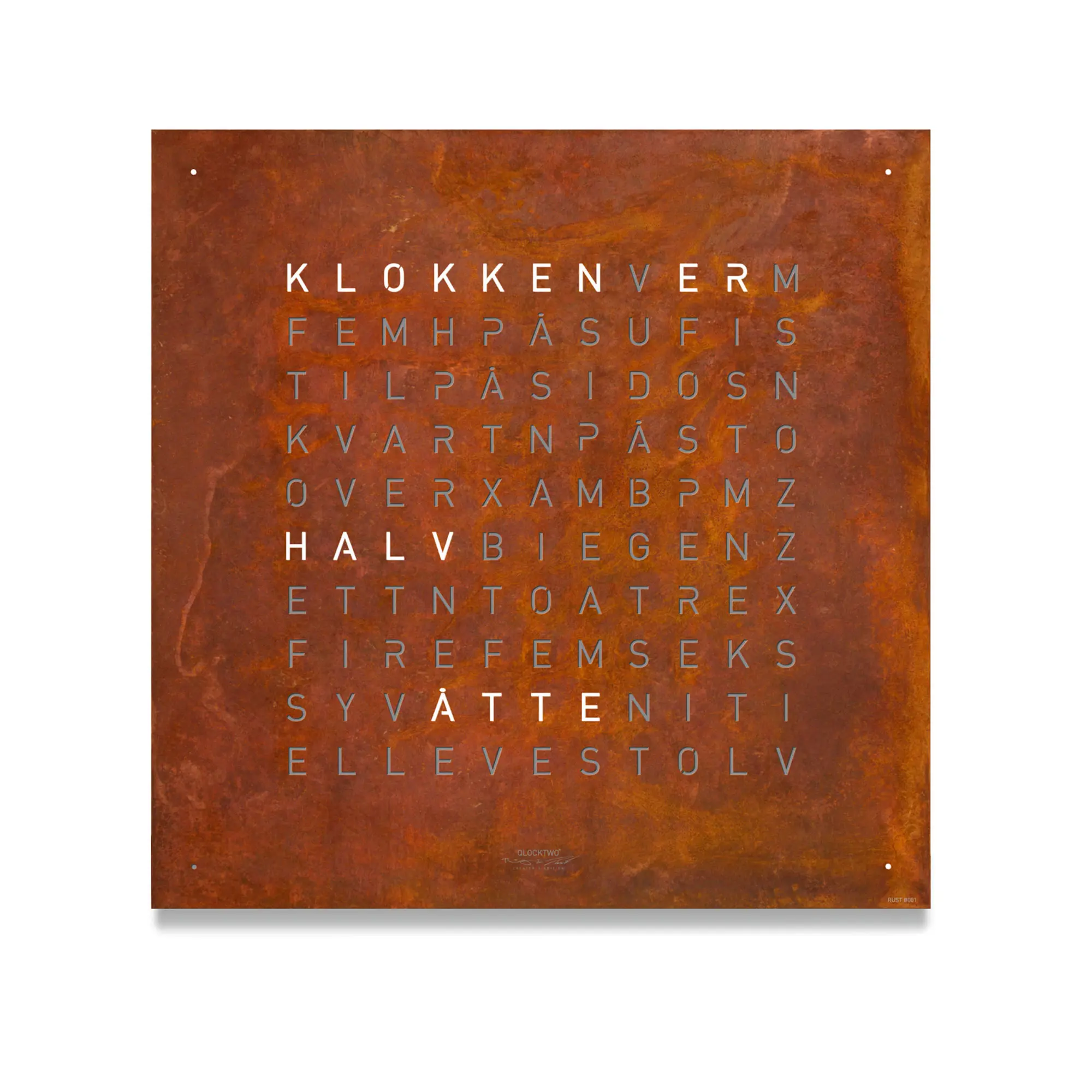 Qlocktwo Earth 90 Creator's Edition - Rust