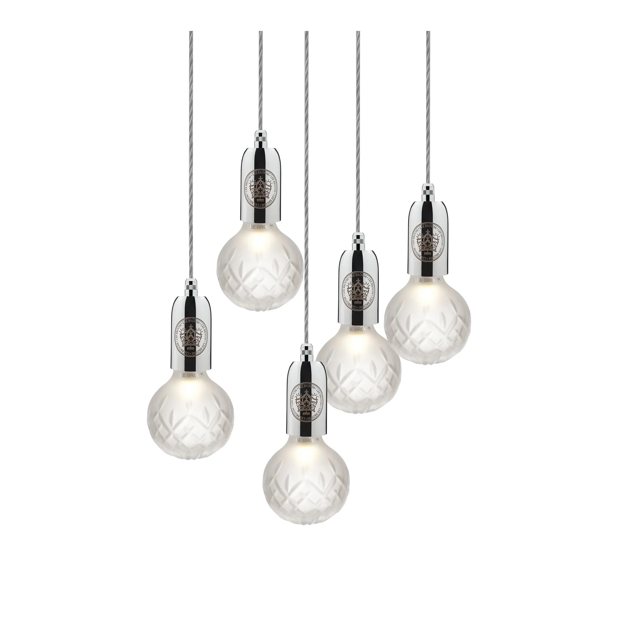 Crystal Bulb Chandelier 5 Piece