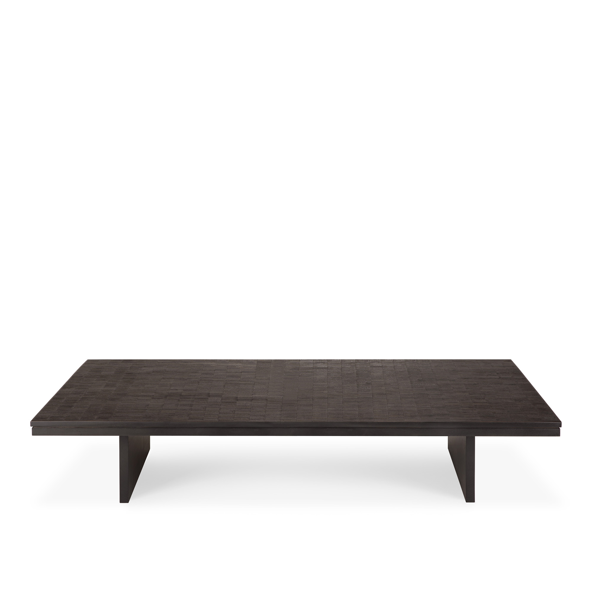 ethnicraft - grooves coffee table - varnished teak - off black - rectangular 120 x 170 cm - soffbord - träfärgad - trä