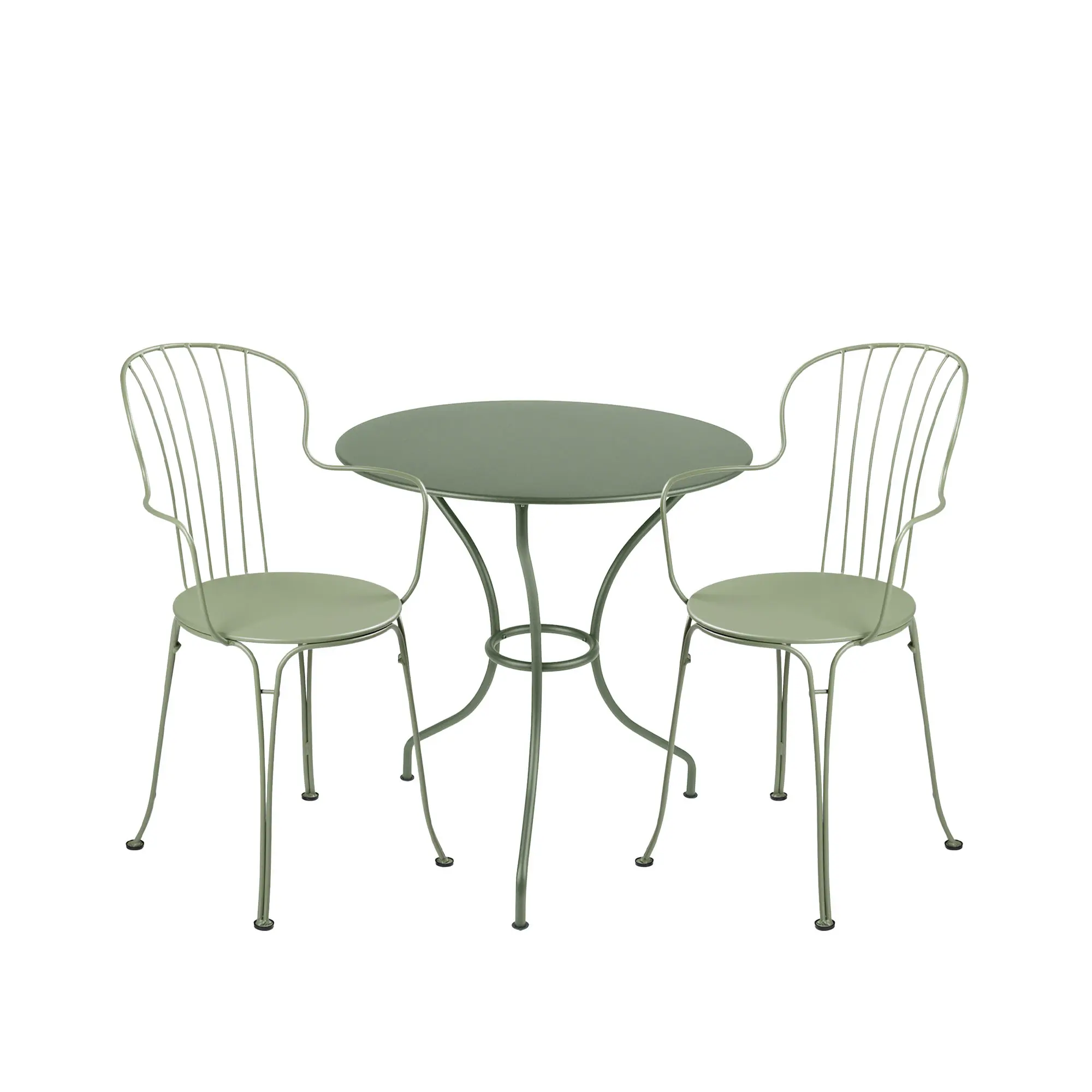 Opéra+ matgrupp pedestalbord Ø67cm & 2 karmstolar
