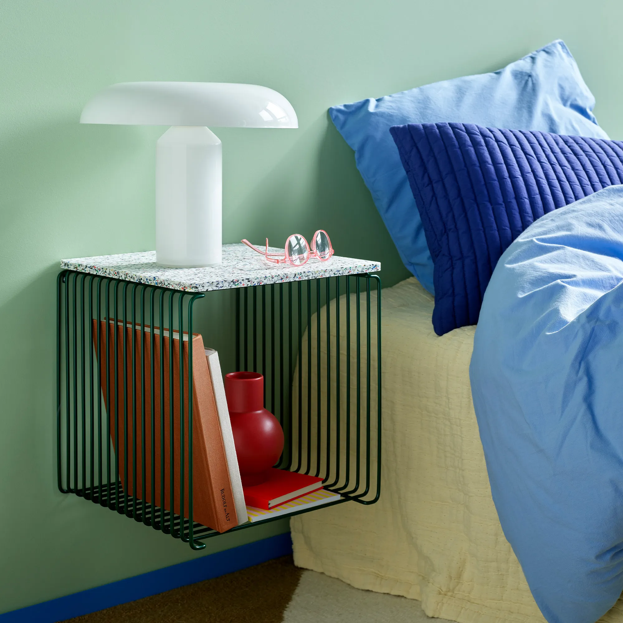 Panton Wire Single toppskiva marmor, djup 18,8 cm