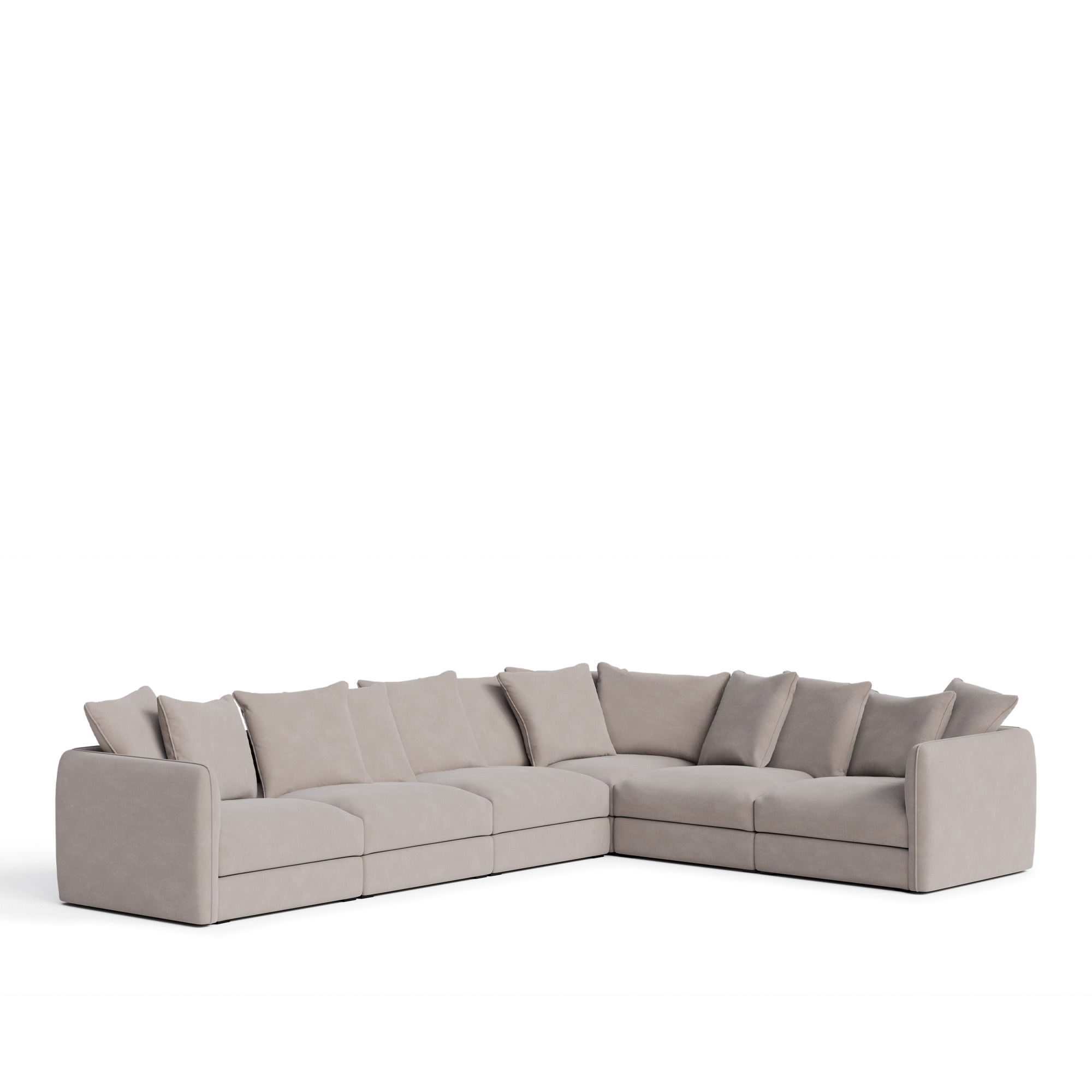 no ga - pavarotti 6-seater corner med avtagbar klädsel – shadow beige - soffor - beige