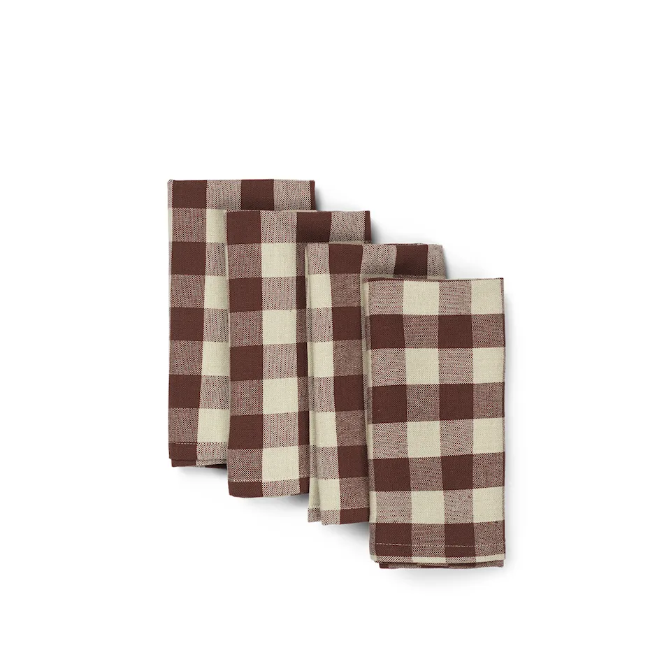 Bothy Check tygservetter 4-pack