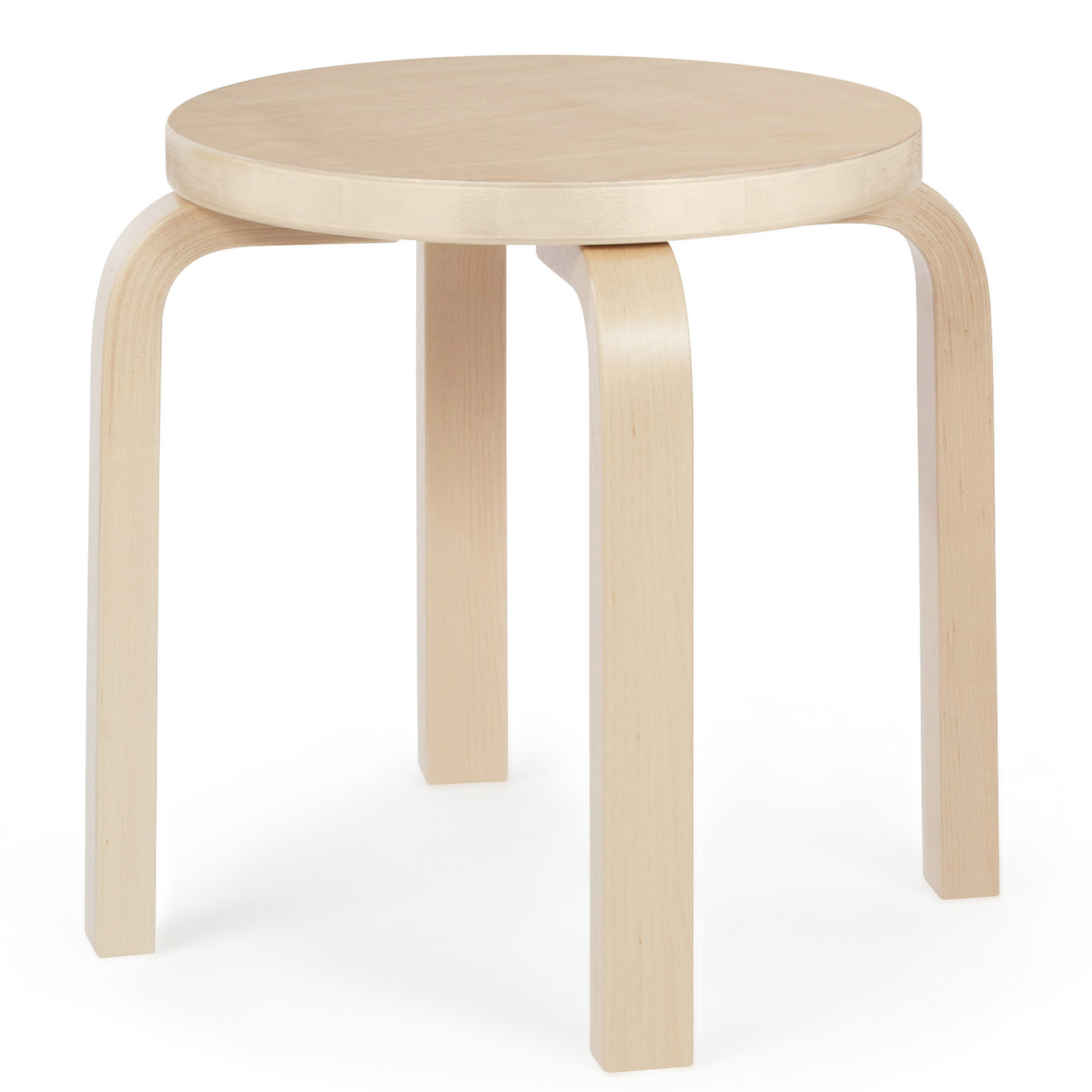 Artek - Barnpall NE60, 4 ben, Björkfanér - Barnstolar - Alvar Aalto - Träfärgad - Trä | Möbler - Barnmöbler - Barnstolar | Möbelexperten
