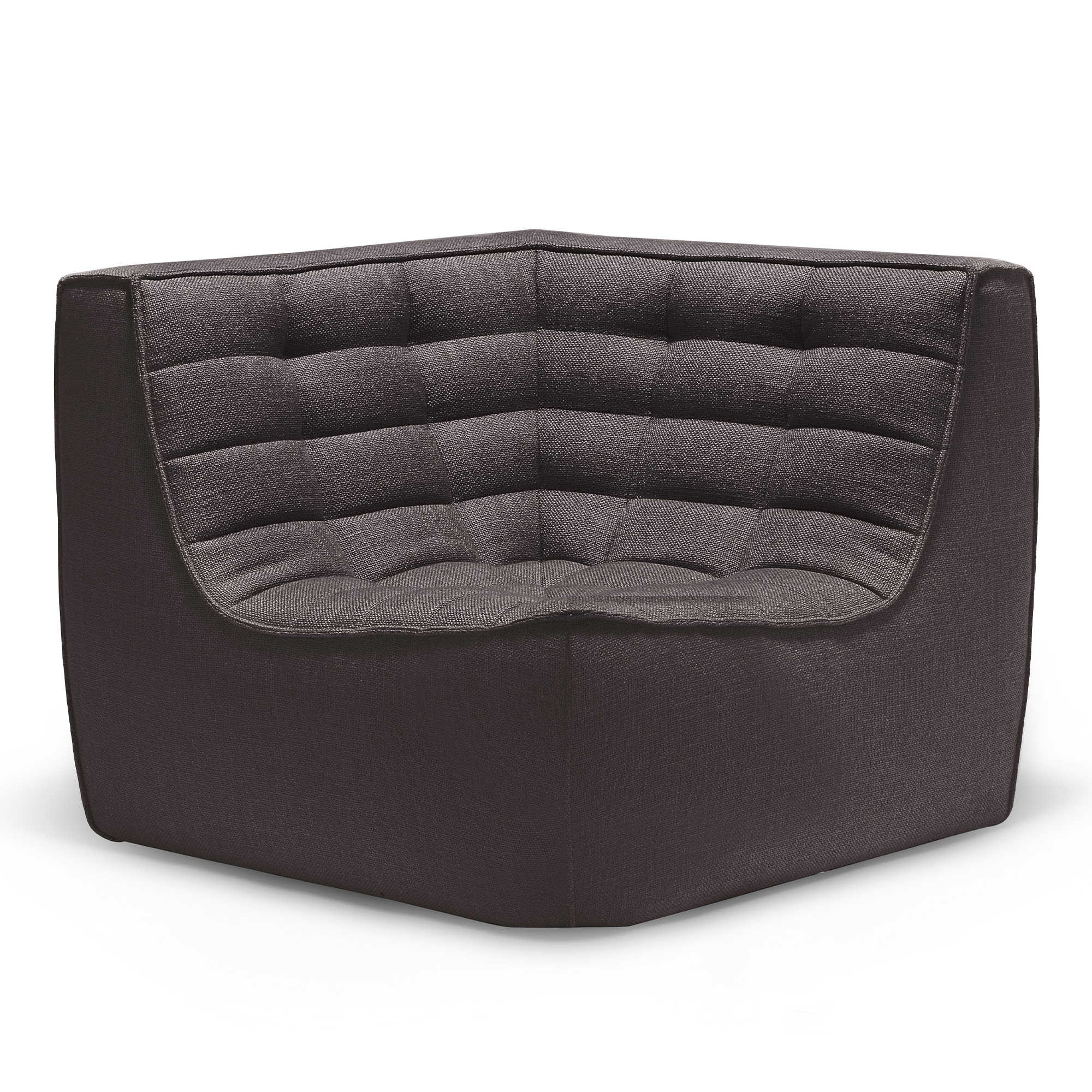 Ethnicraft - N701 Corner - Dark Grey - Soffor - Jacques Deneef - Grå - Trä/Textilmaterial/Skum
