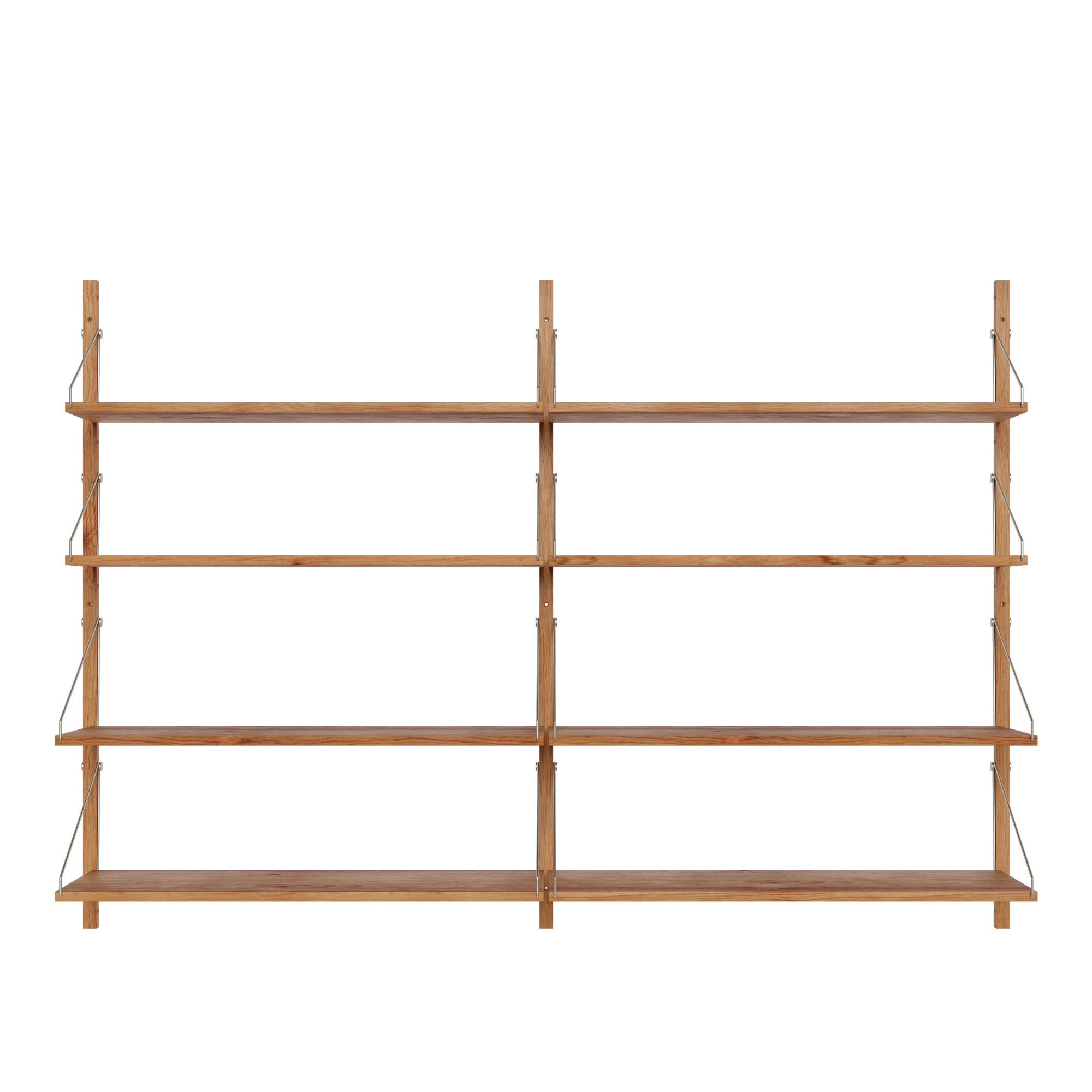 Frama - Shelf Library Double Section hyllsystem 114/80 natural oak - Hyllor & Hyllsystem - Kim Richardt - Brun - Tr&auml;