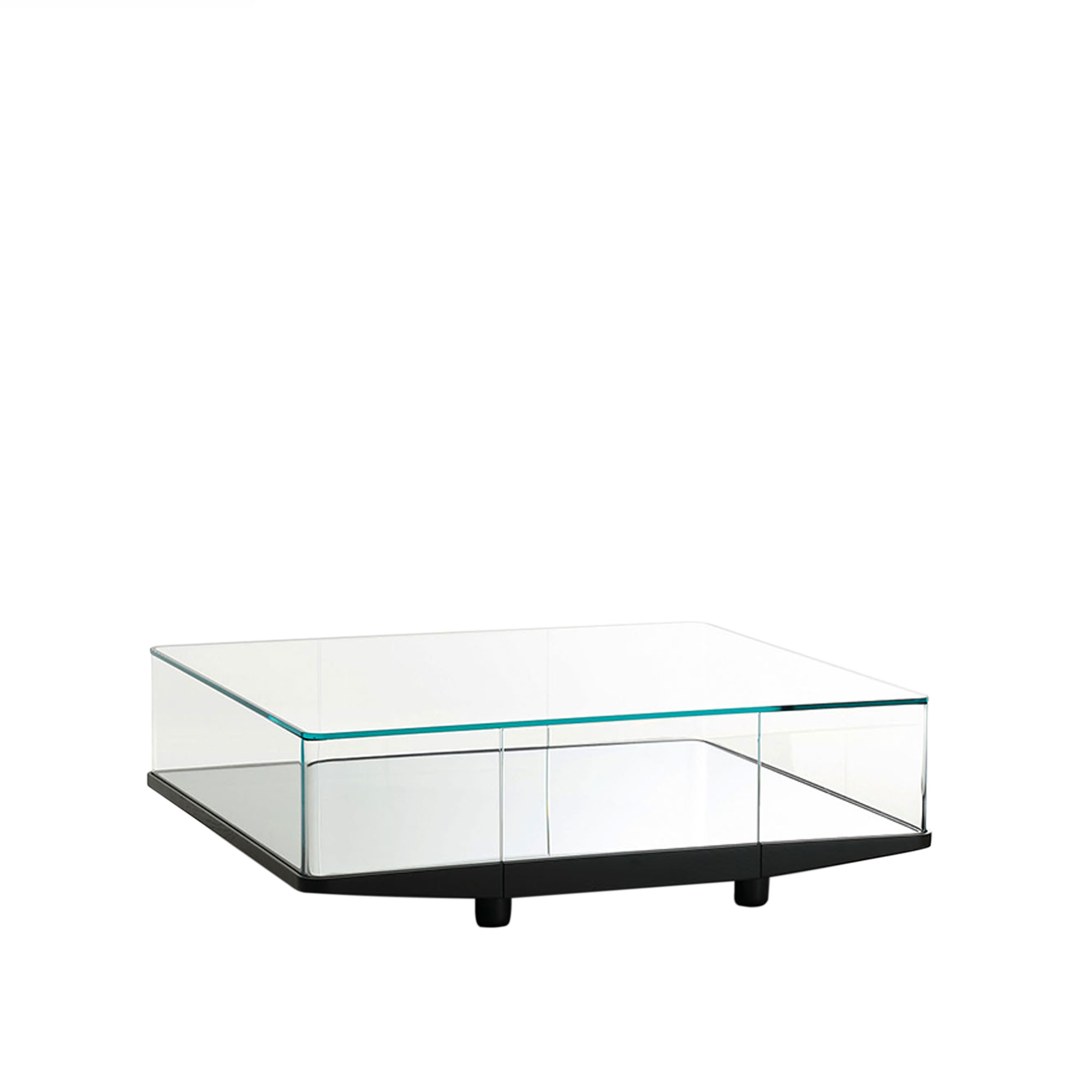 Glas Italia - COR02 Collector Low table, Glass and Black Ash, Base: Black Ash - Sofabord - Edward Barber,Jay Osgerby - Gjennomsiktig - Glass/Tre