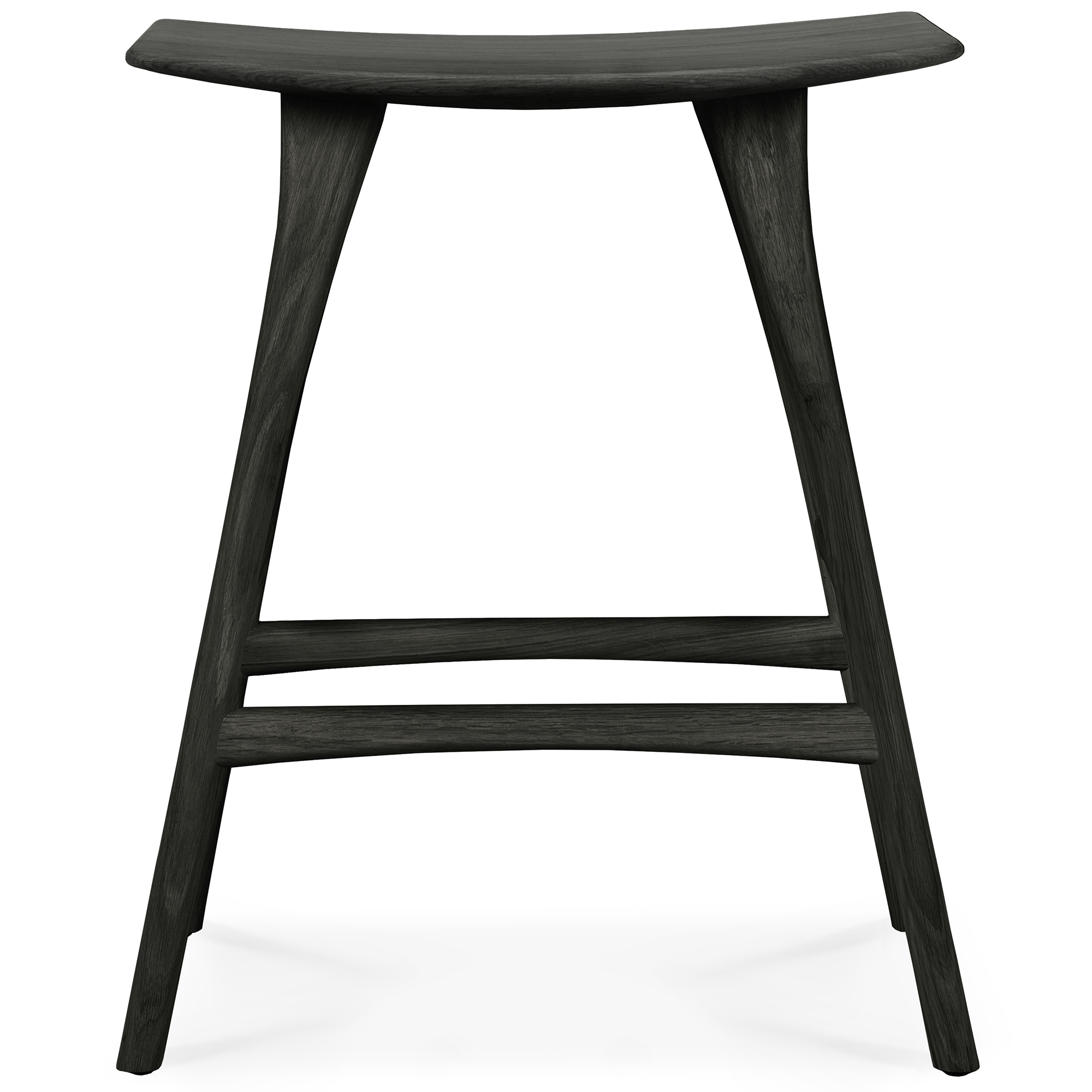 Ethnicraft - Osso Black Counter Stool - Varnished Oak - Barstolar - Svart - Tr&auml;