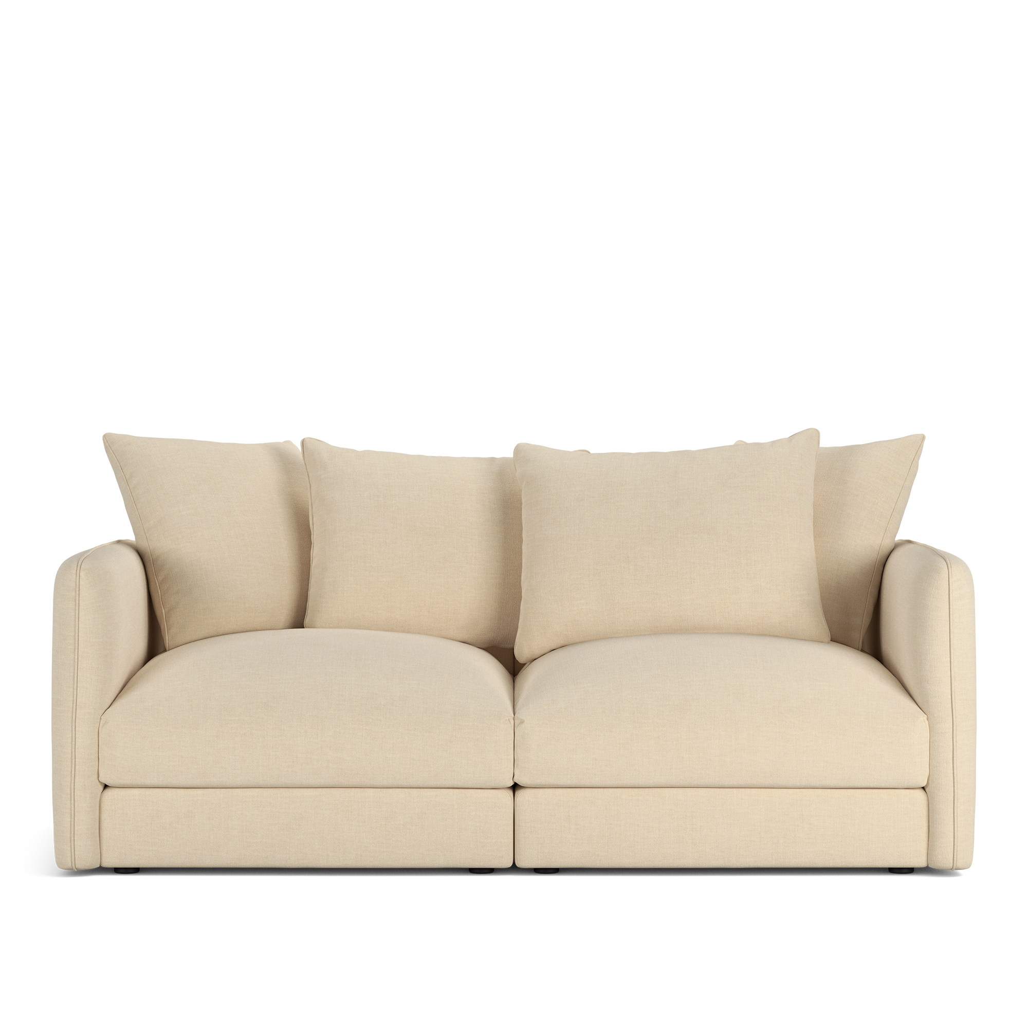 NOGA - Pavarotti 2-Seater Sienna 101 Fixed Upholstery - Soffor - Dun/Metall/Tr&auml;/Skum