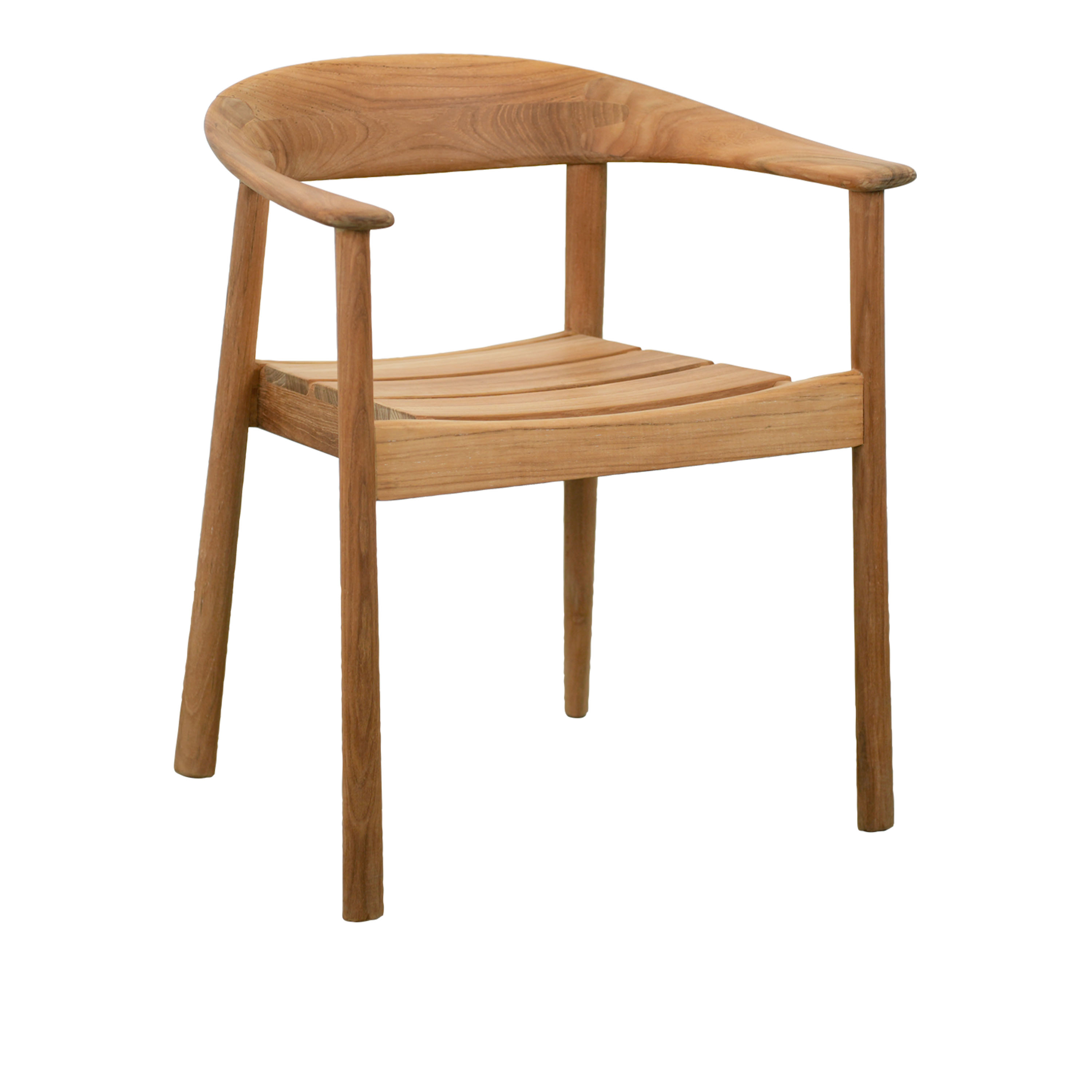 Cane-Line - Majestic stol med armstöd, stapelbar – Teak - Matstolar utomhus - Foersom & Hiort-Lorenzen MDD - Brun - Trä | Utemöbler - Utestolar - Matstolar Utomhus | Möbelexperten