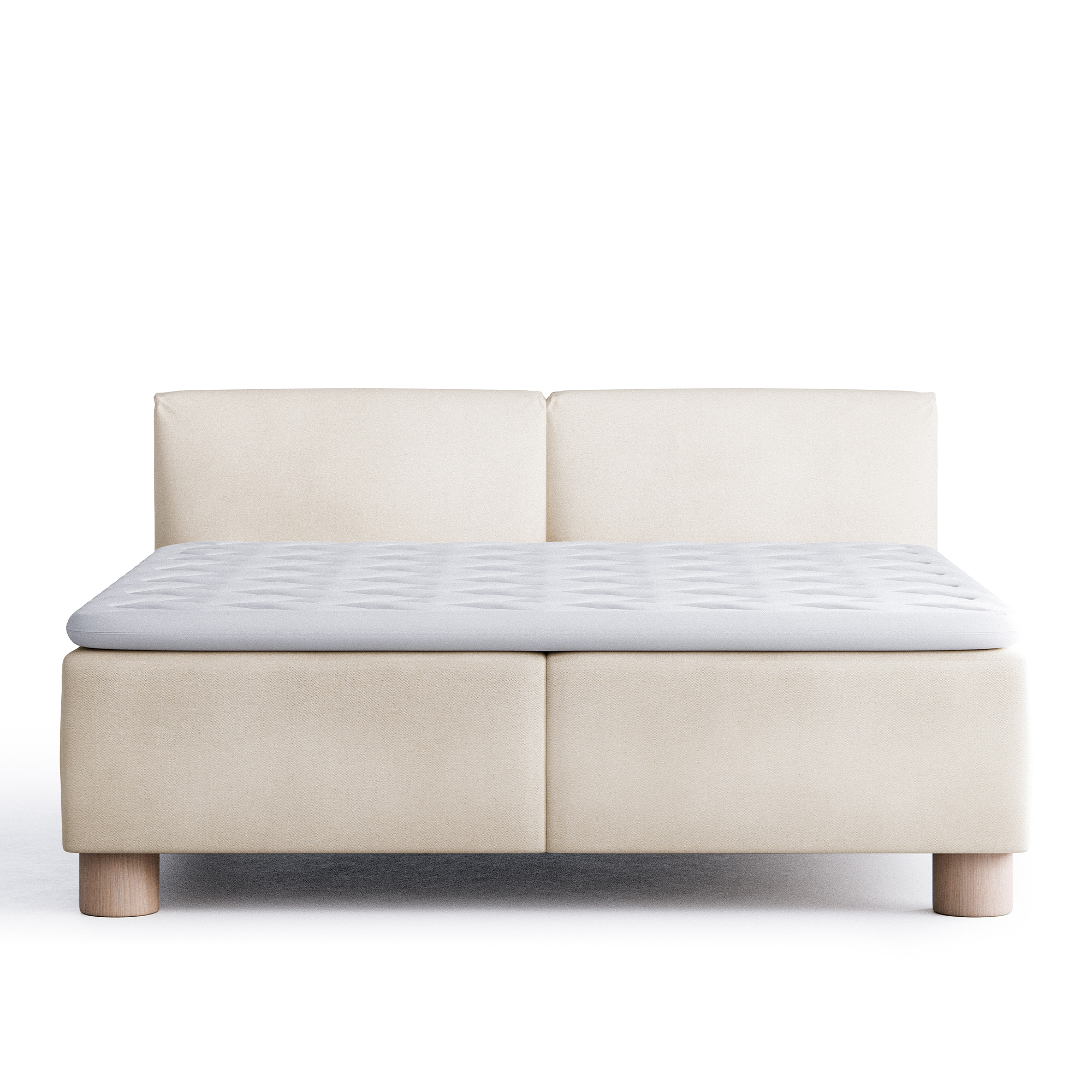 länna möbler - la double bed inc headboard linara briosca soft light oak - sängar - lotta agaton - beige