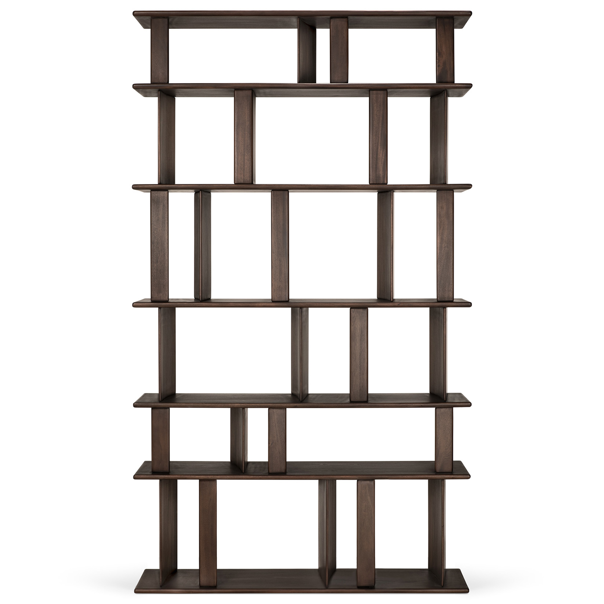 Ethnicraft - Block Rack - Varnished Mahogany - Espresso Matte - Hyllor & Hyllsystem - Alain Van Havre - Träfärgad - Trä | Möbler - Förvaring Och Hyllor - Hyllor & Hyllsystem | Möbelexperten