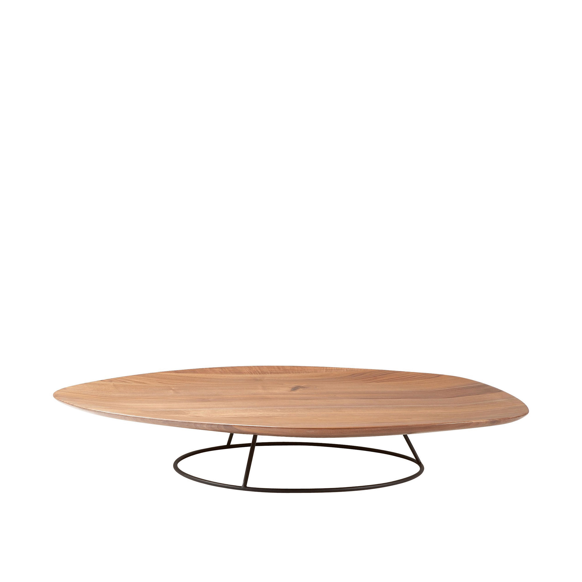 Ligne Roset - Pebble Low Table, Concave Top - Soffbord - Air Division - Transparent - Metall/Trä