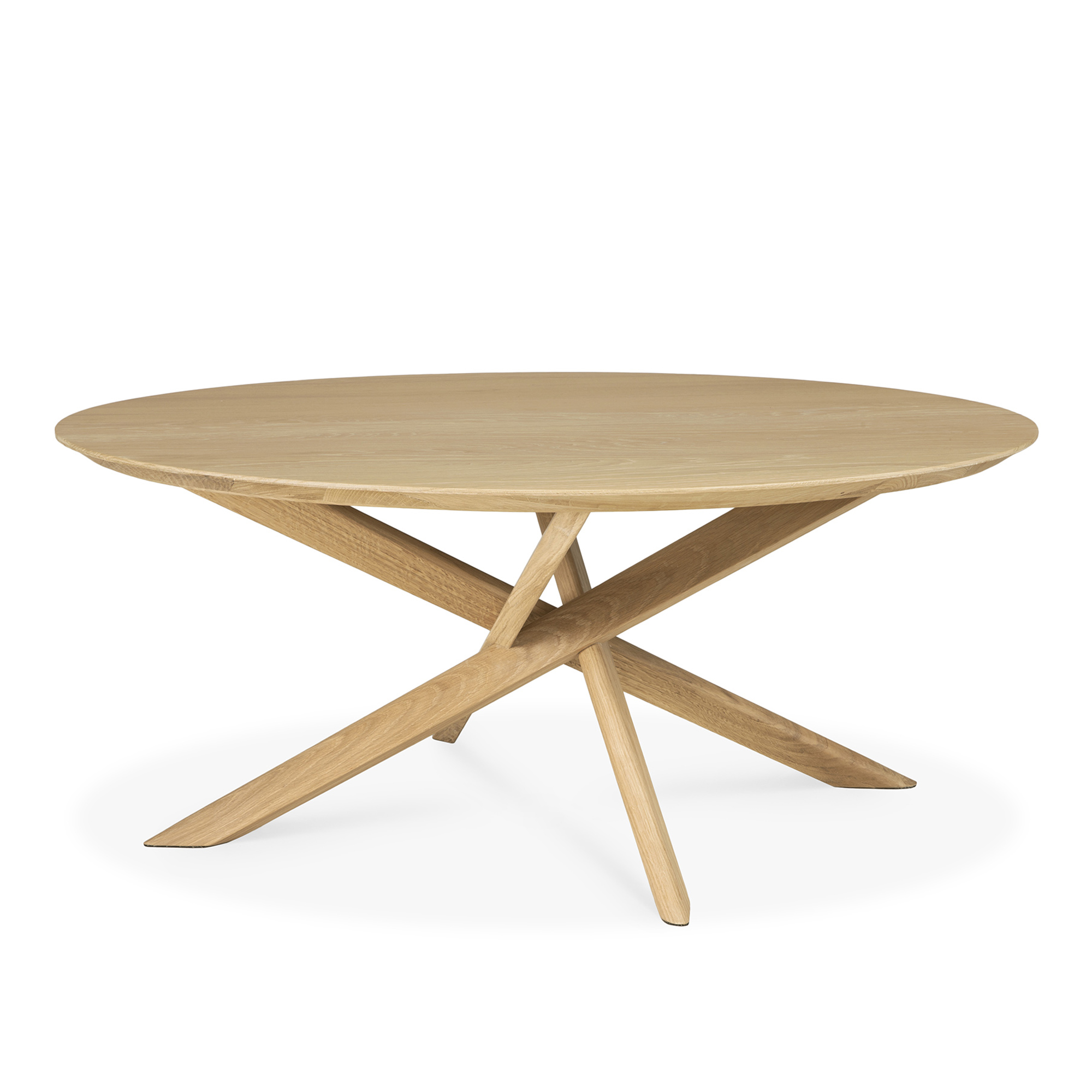 Ethnicraft - Mikado Round Coffee Table Oak - Soffbord - Alain Van Havre - Träfärgad - Trä | Möbler - Bord - Soffbord | Möbelexperten