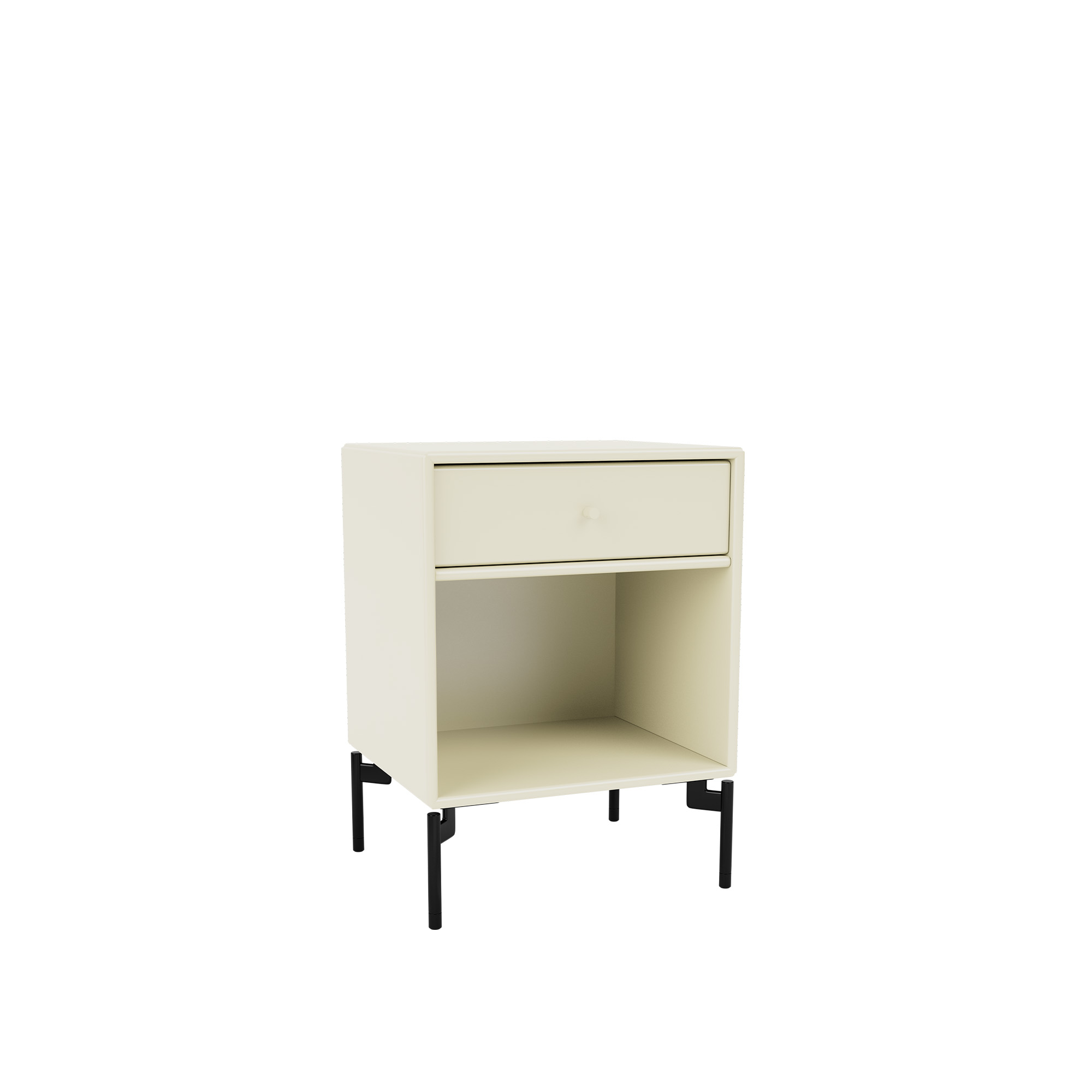 Montana - Dream Nightstand - Vanilla / Black Legs - Nattbord - Peter J. Lassen - Hvit - MDF