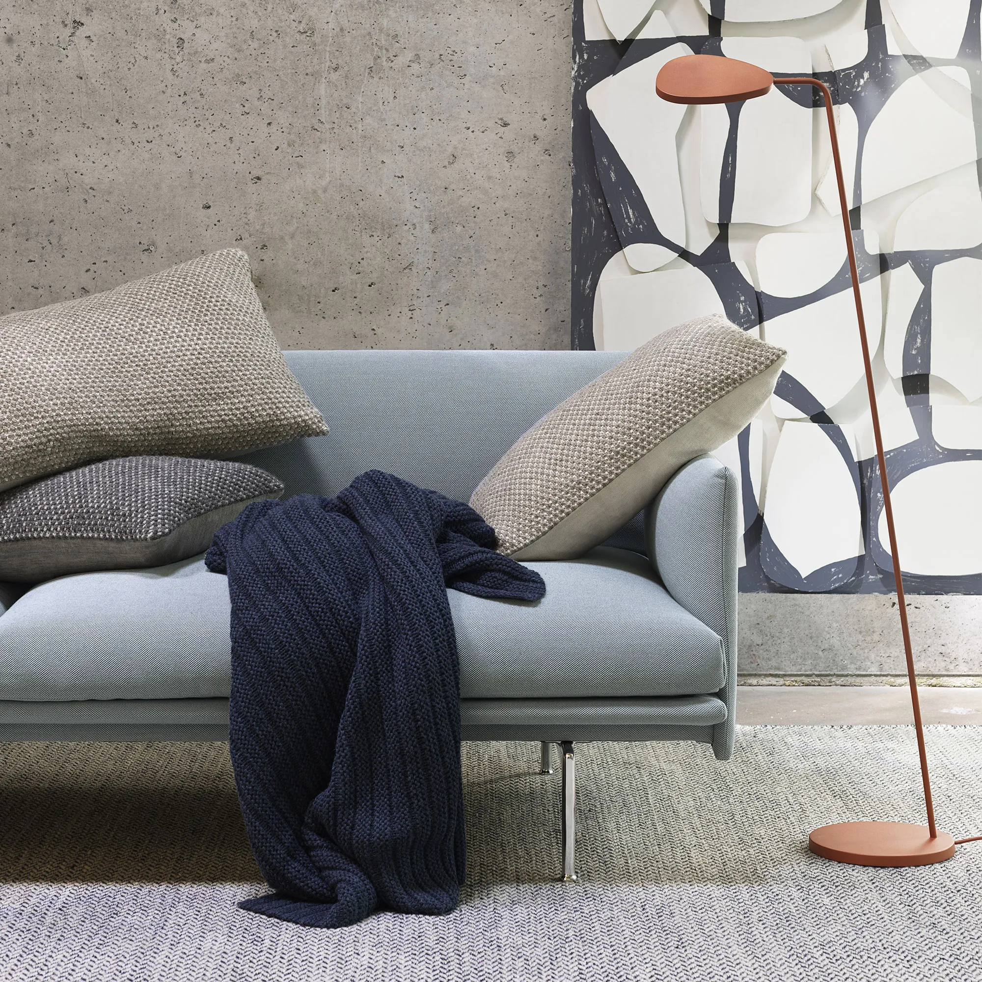 Twine Cushion Dark Grey/ Grey