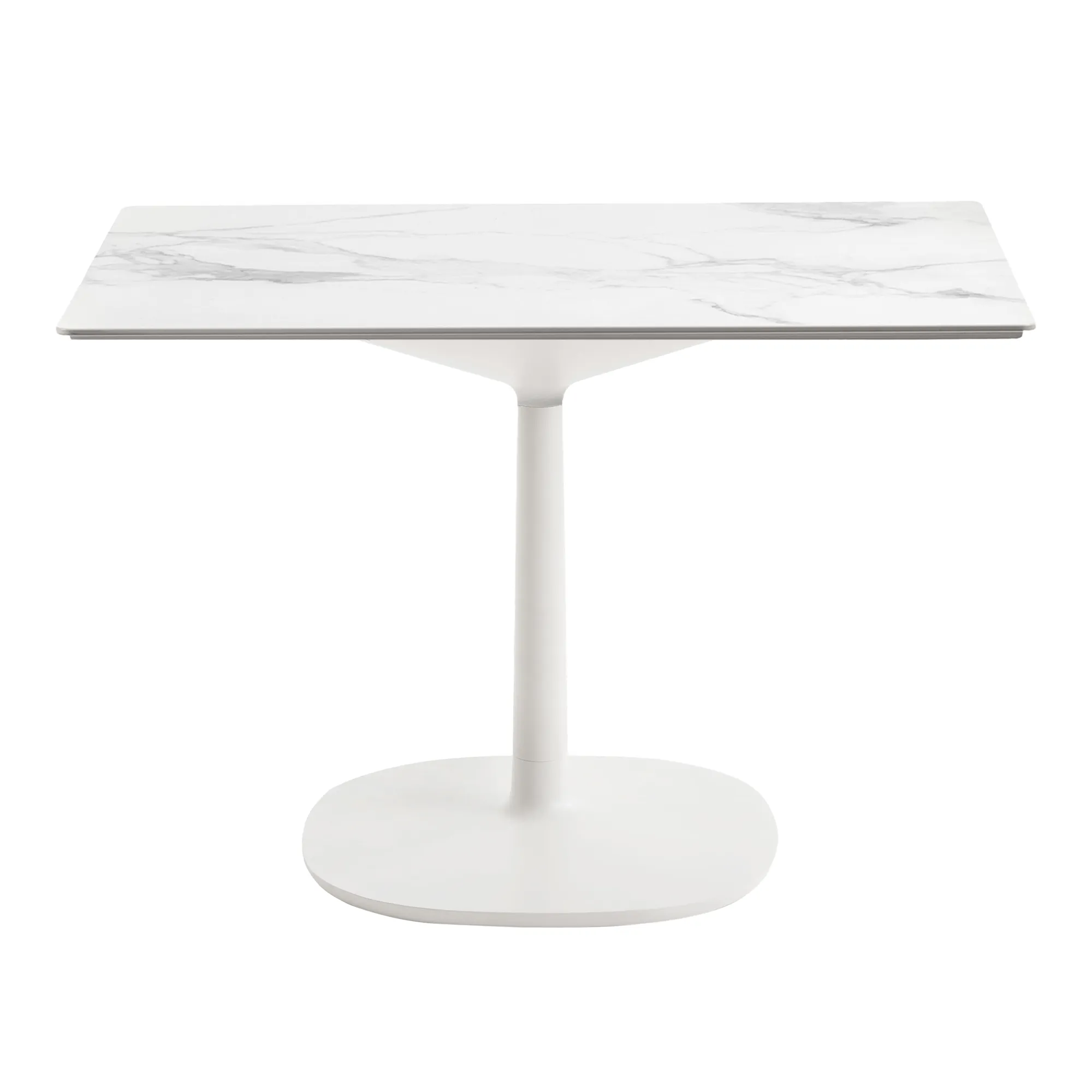 Multiplo 4134 kvadratiskt bord 118x118cm med stor kvadratisk bas R25cm