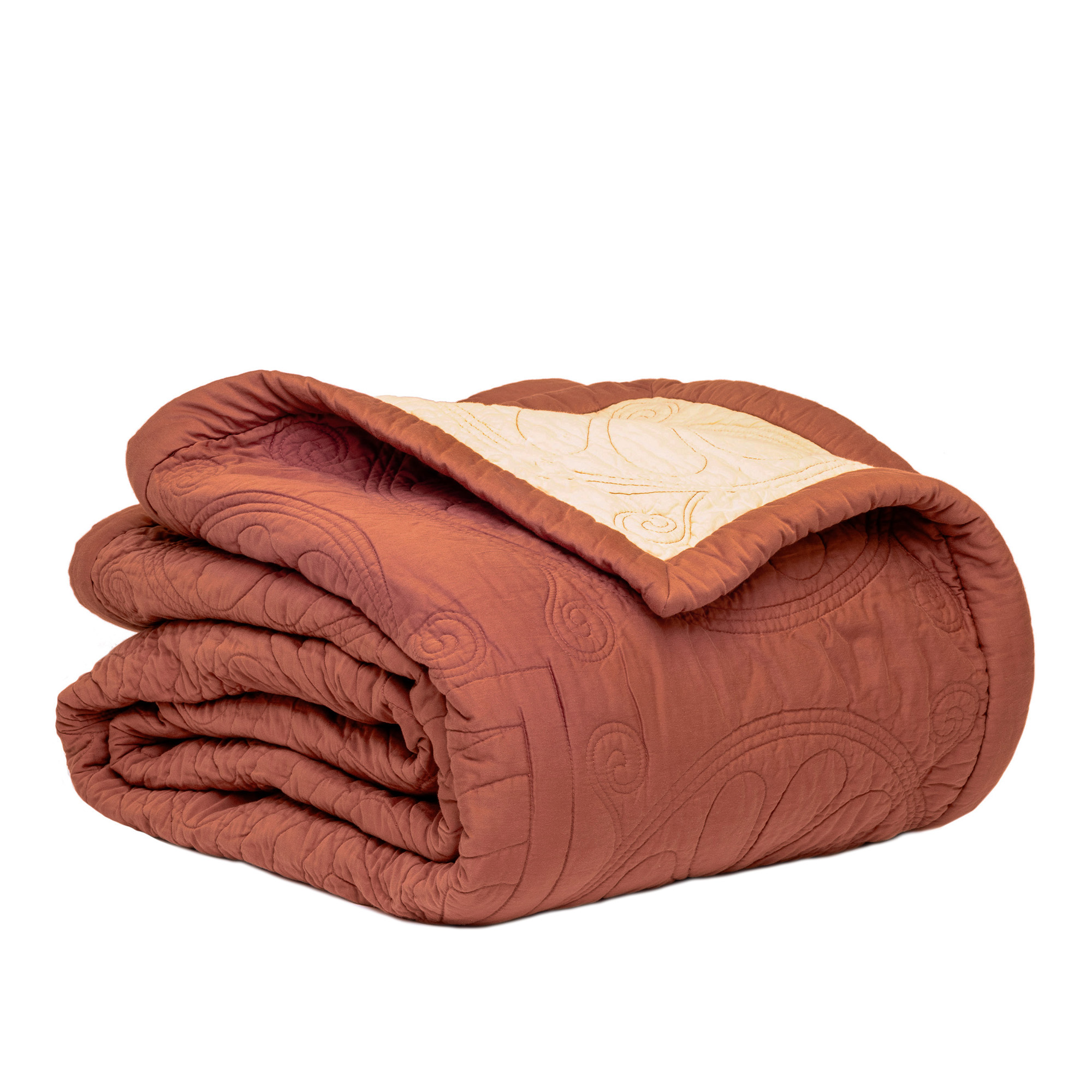 Mille Notti - Durham Dusk Överkast 180x260 Gul/Rost - Sängöverkast - Beata Heuman - Koppar | Textilier - Sovrumstextilier - Sängöverkast | Möbelexperten