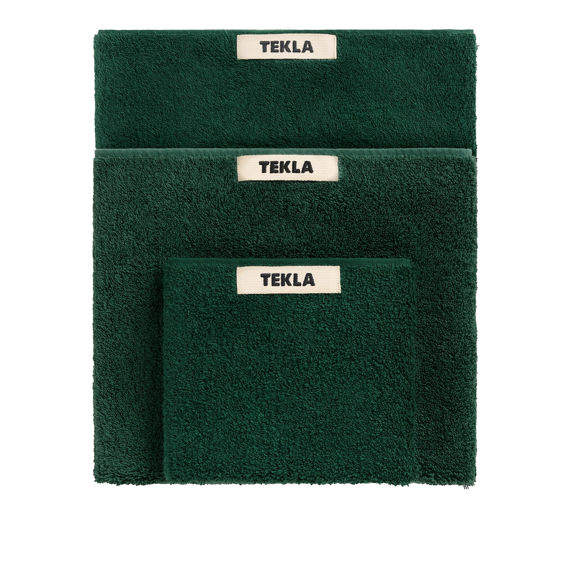Tekla - Terry badhandduk 140x70 cm forest green - Handdukar och badlakan - Grön | Textilier - Badrumstextilier - Handdukar Och Badlakan | Möbelexperten