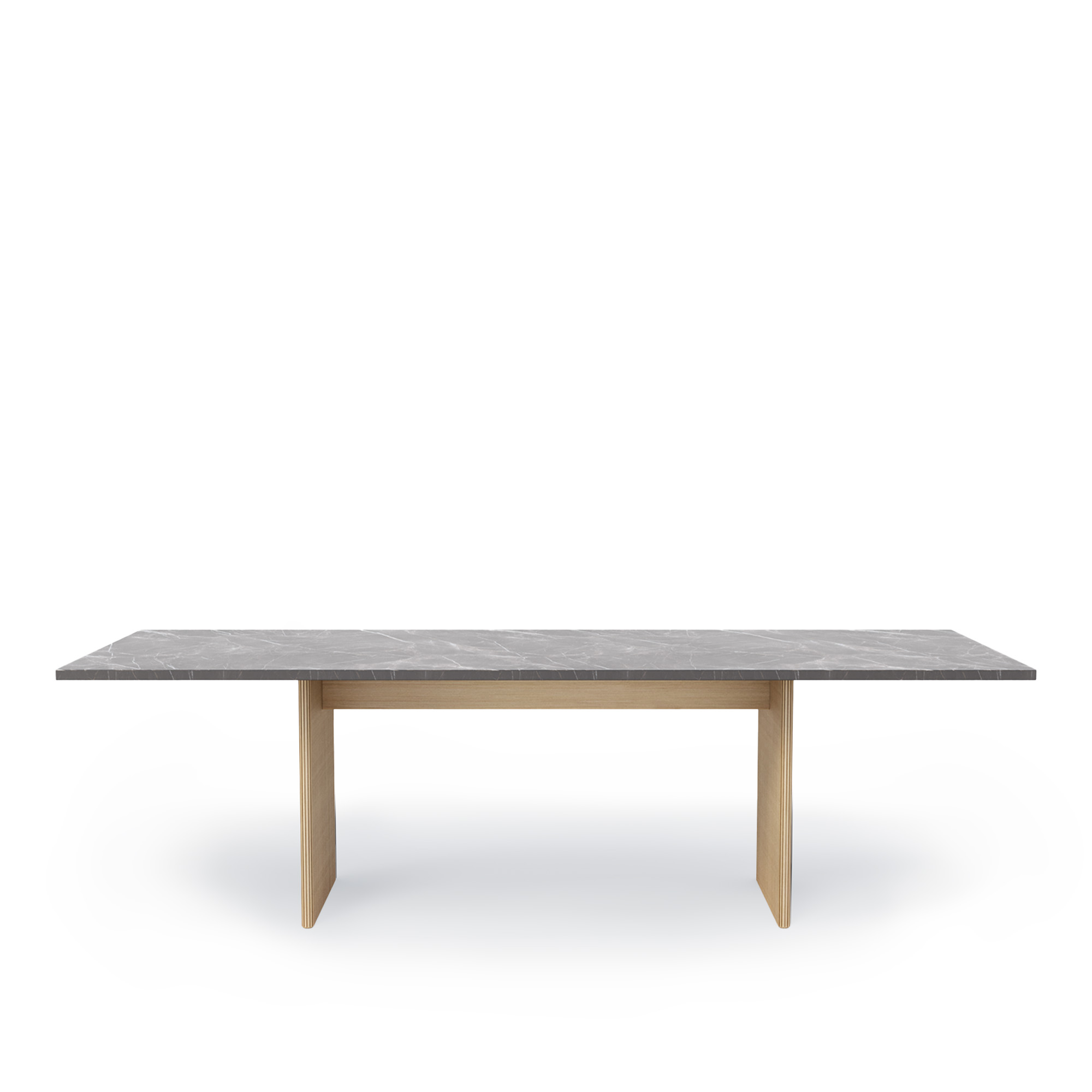 vipp - vipp496 cabin kvadratiskt matbord ljus ek pietra grey - matbord - grå