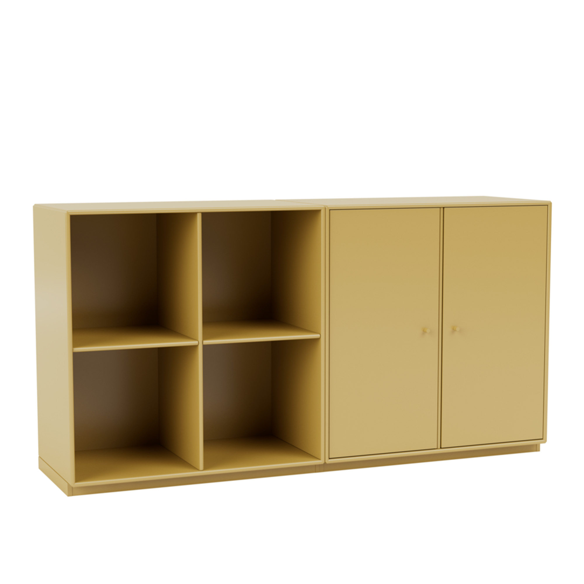 montana - pair classic sideboard 157-cumin 06 plinth 3 cm - skänkar och sideboards - peter j. lassen - gul - trä