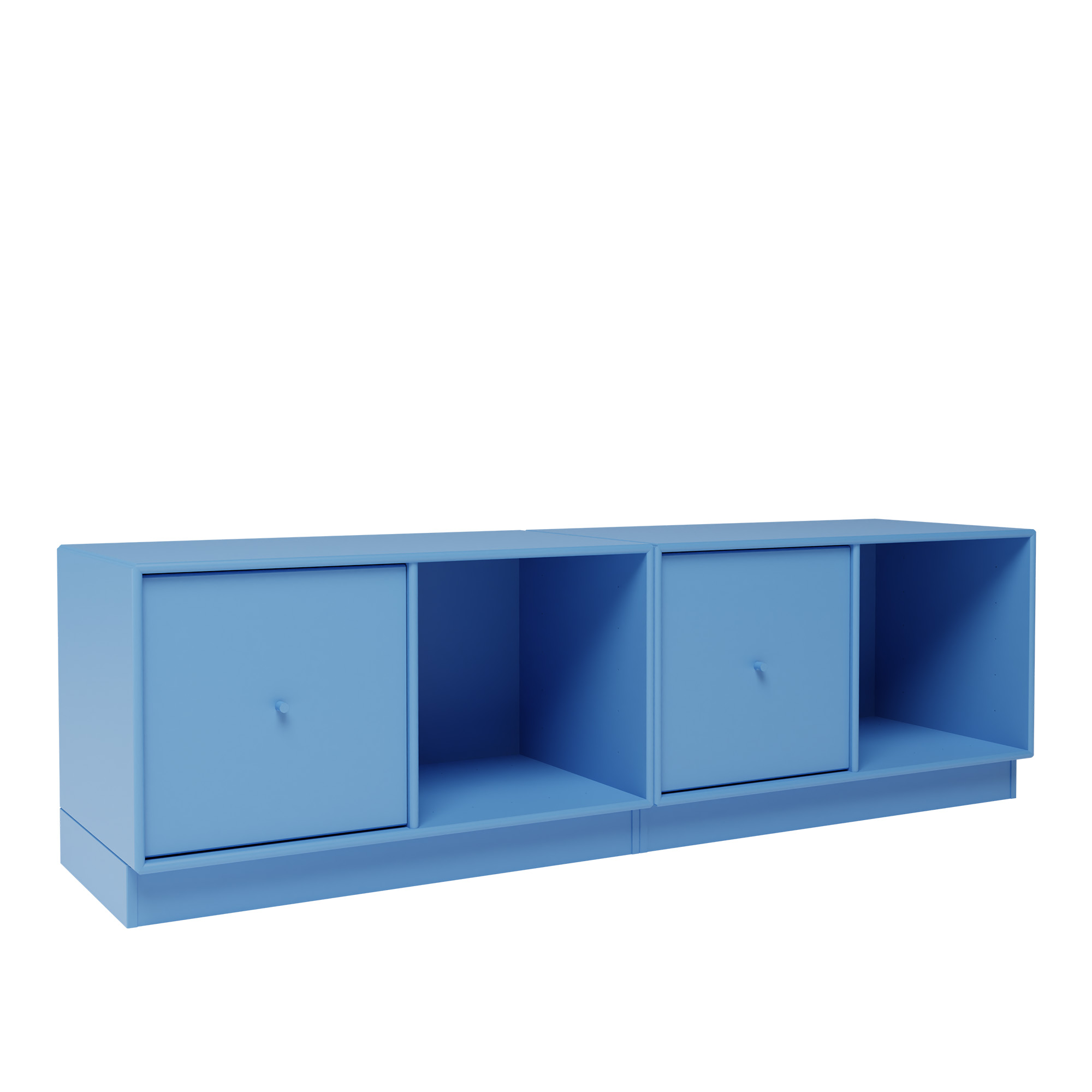 montana - rest ii bench 154-azure 07 plinth 7 cm - skåp och vitrinskåp - peter j. lassen - blå - trä