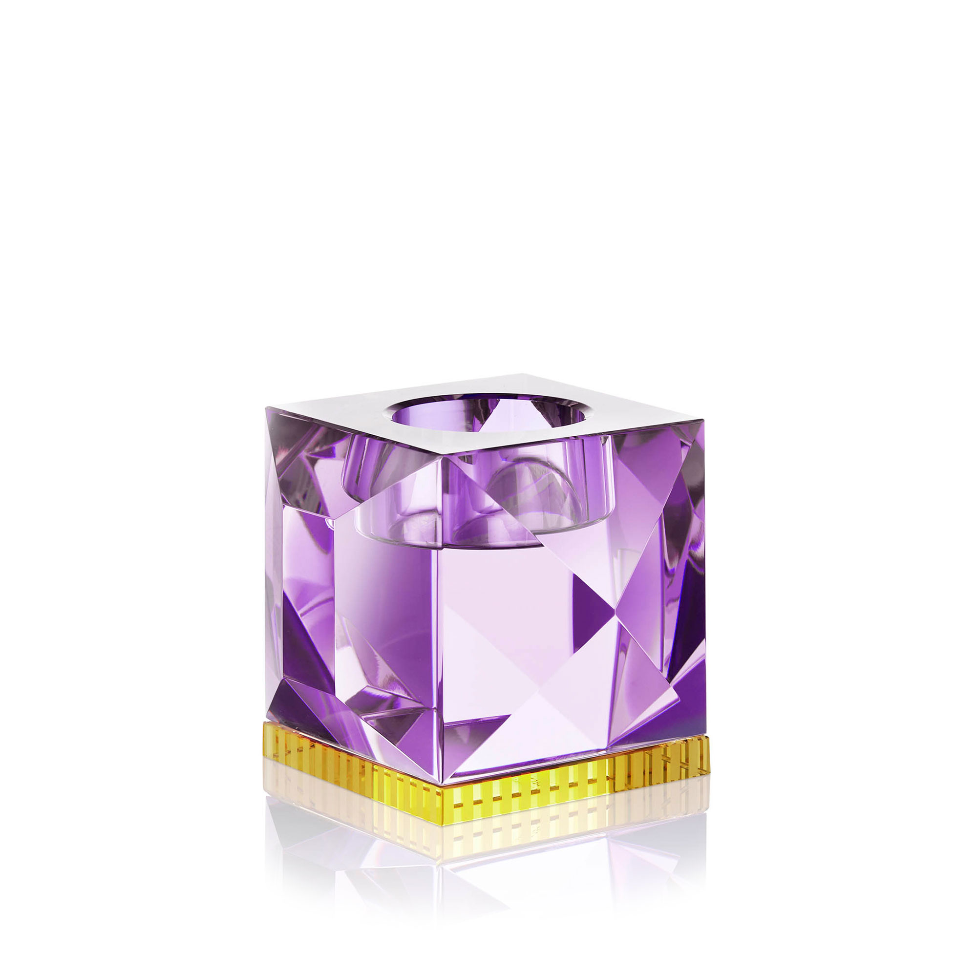 Reflections Copenhagen - Ophelia T-Light Holder Purple/Yellow - Ljusstakar & ljuslyktor - Andrea Larsson - Flerfärgad