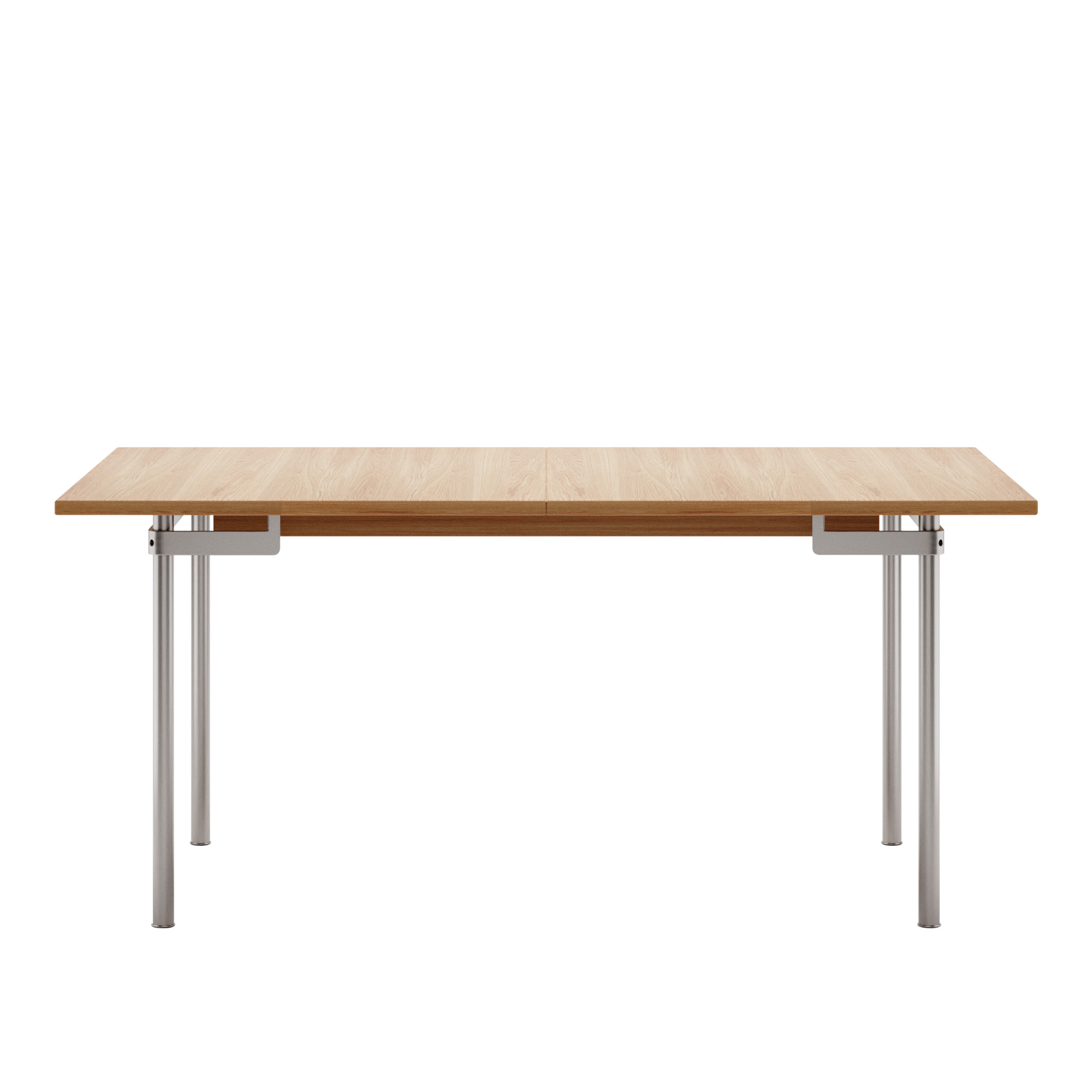 Carl Hansen - CH322, Längd 160-280 cm, Oljad Ek, Rostfritt stål (Exkl. 2 st iläggsskivor) - Matbord - Hans J. Wegner - Träfärgad - Metall/Trä