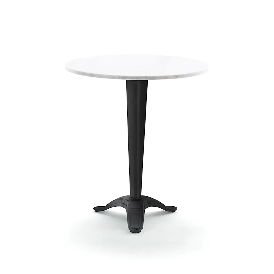 Calais Bord Liten Fot Vit Carrara Marmor