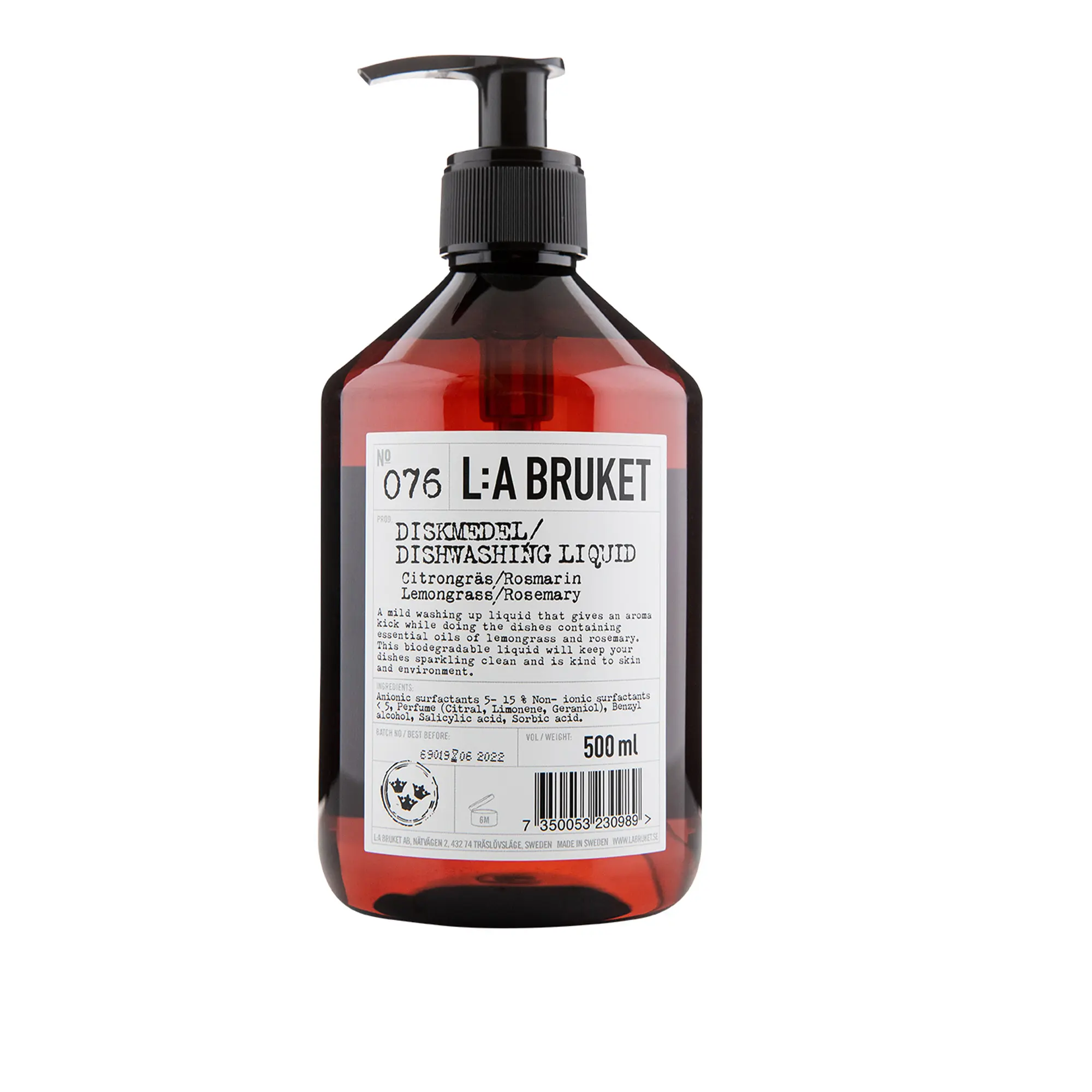 076 Lemongrass diskmedel 500 ml