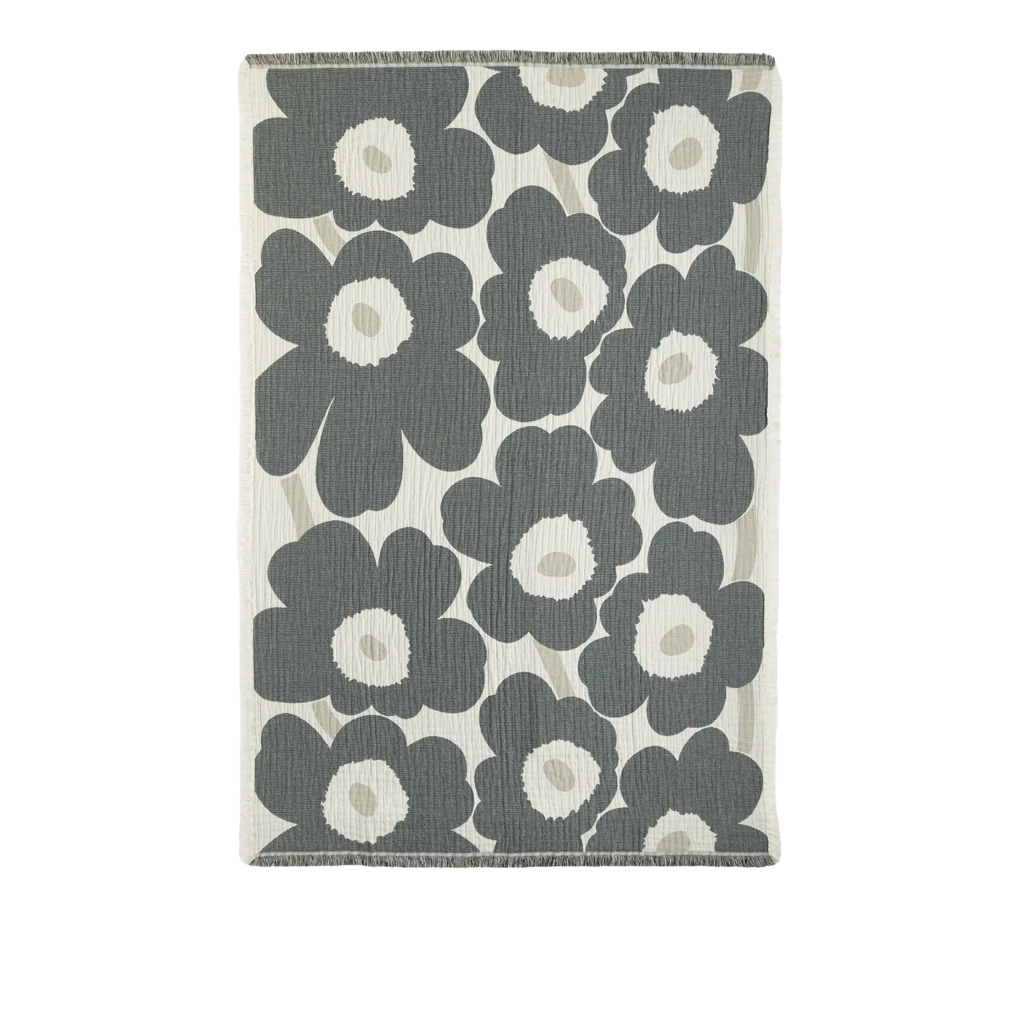 Unikko jacquard pläd 150x220 cm
