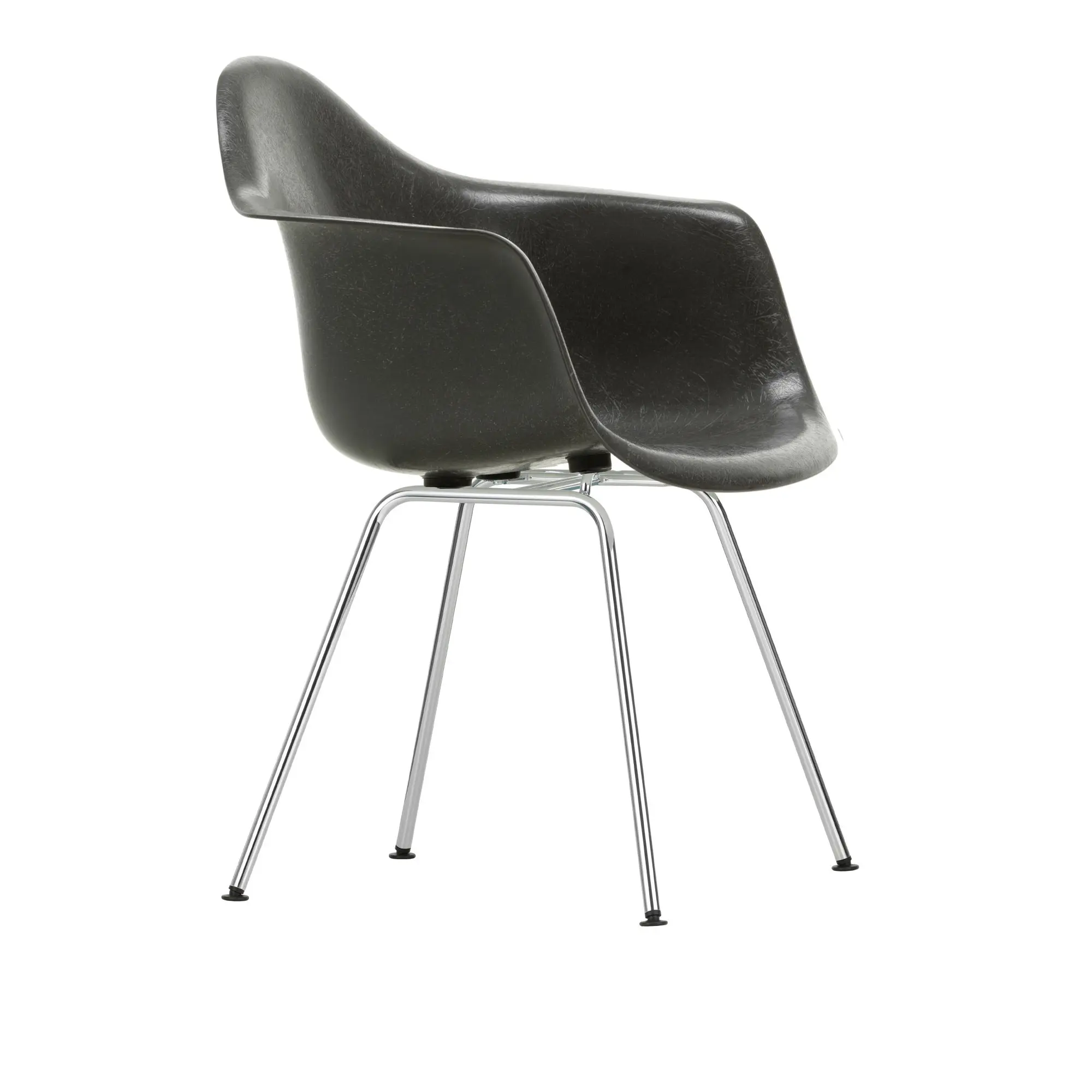 Eames Fiberglass Armchair DAX karmstol Chrome