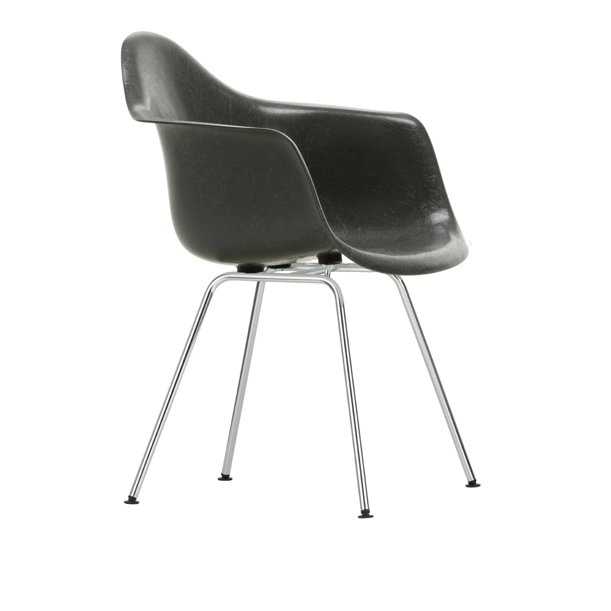 Eames Fiberglass Armchair DAX karmstol Chrome