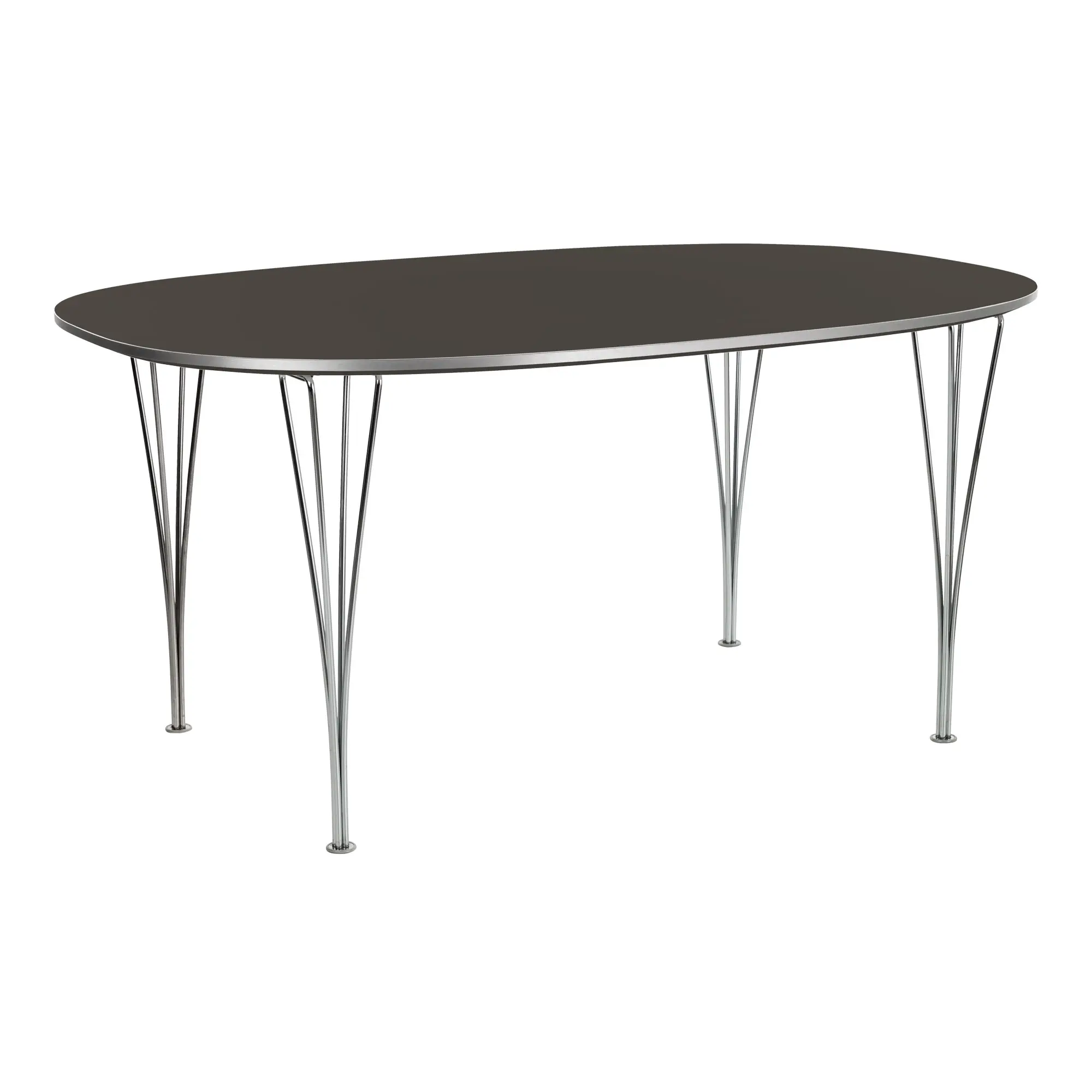 B617 Superellipse spisebord 130 x 300 cm Chrome