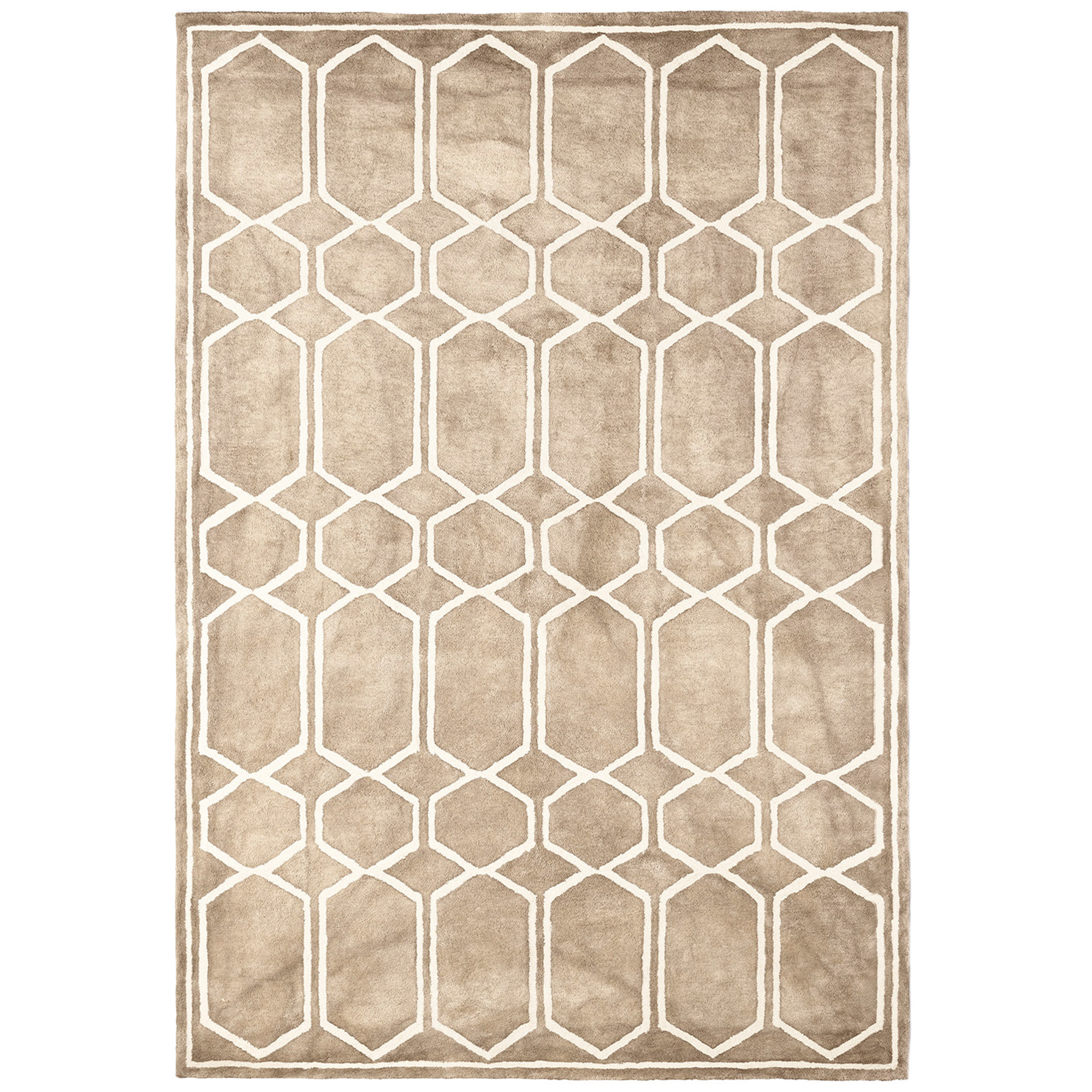 dusty deco - tie dye beige 200 x 300 - ullmattor - edin & lina kjellvertz - beige